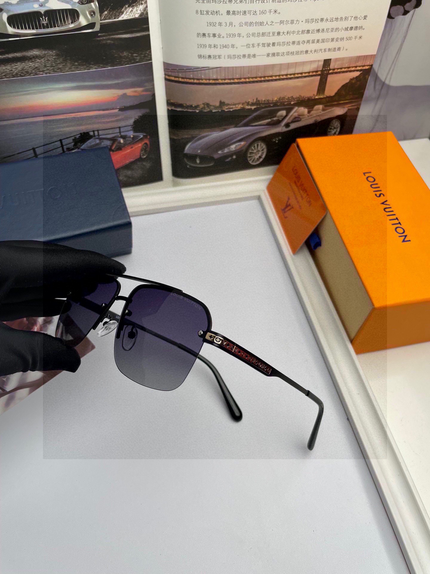 。新款💥品牌：路易威登LV 原单品质男女同款偏光太阳镜🕶️ 材质：高清宝丽来偏光镜片、进口合金印字log