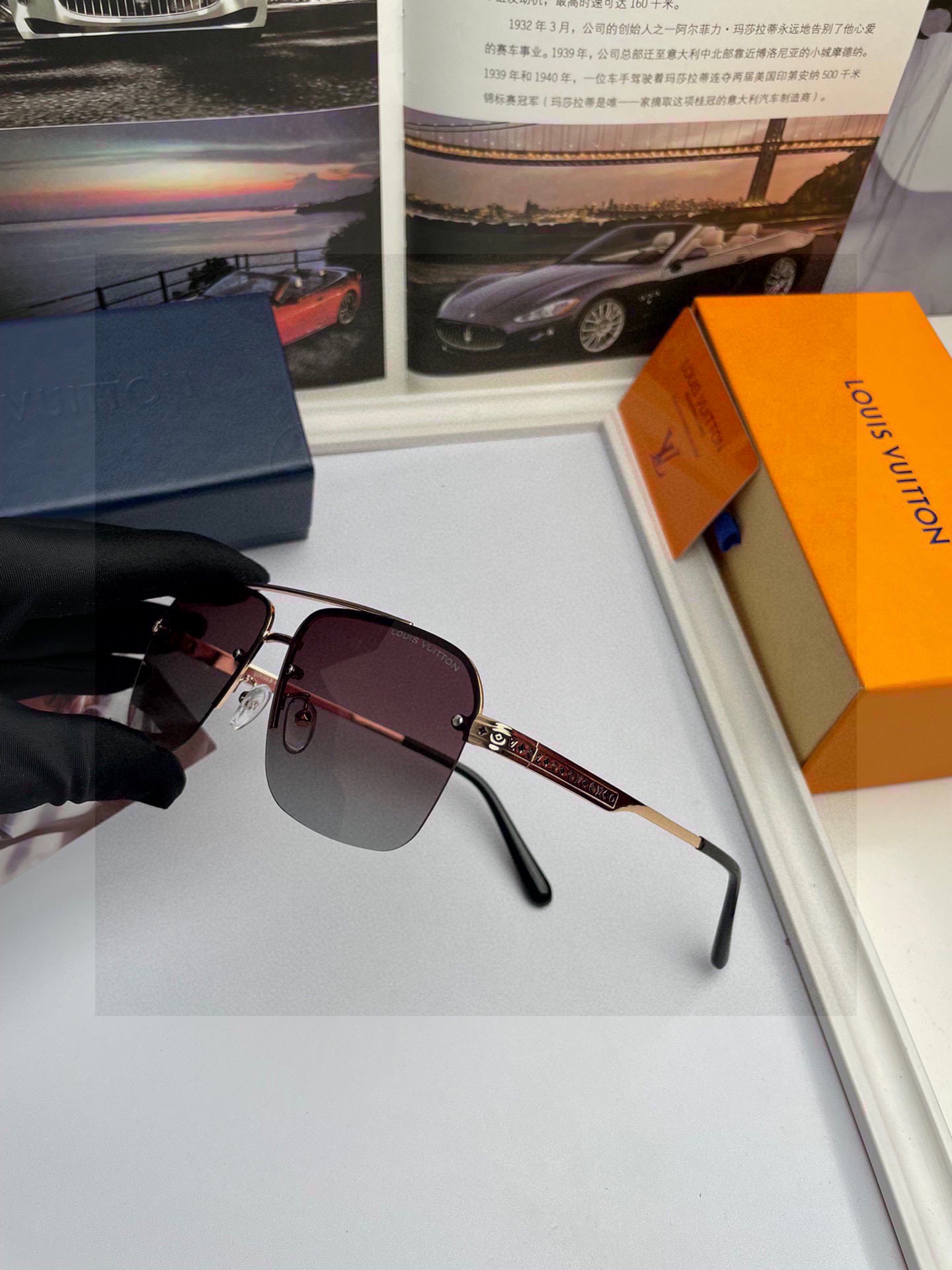 。新款💥品牌：路易威登LV 原单品质男女同款偏光太阳镜🕶️ 材质：高清宝丽来偏光镜片、进口合金印字log