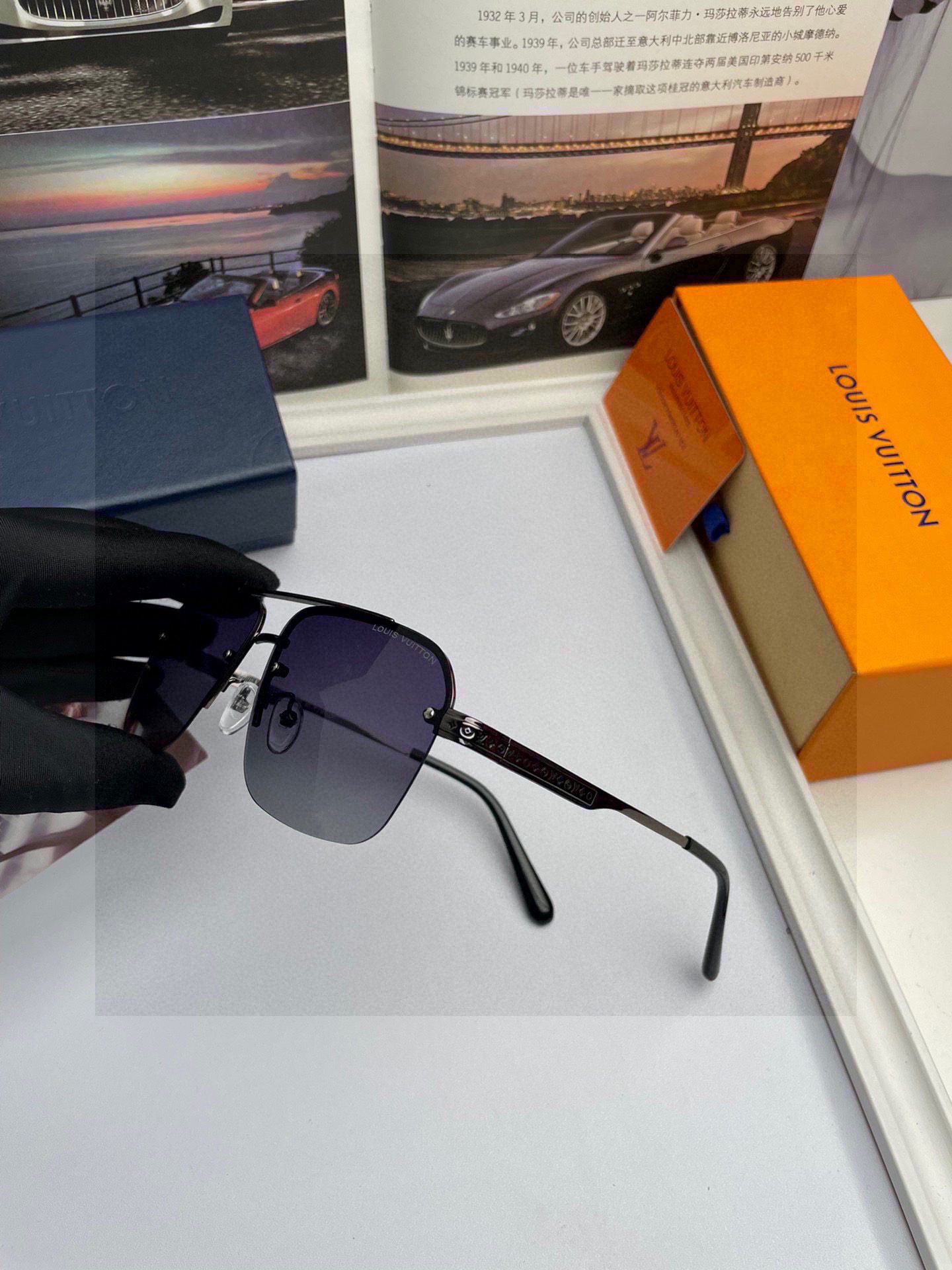 。新款💥品牌：路易威登LV 原单品质男女同款偏光太阳镜🕶️ 材质：高清宝丽来偏光镜片、进口合金印字log