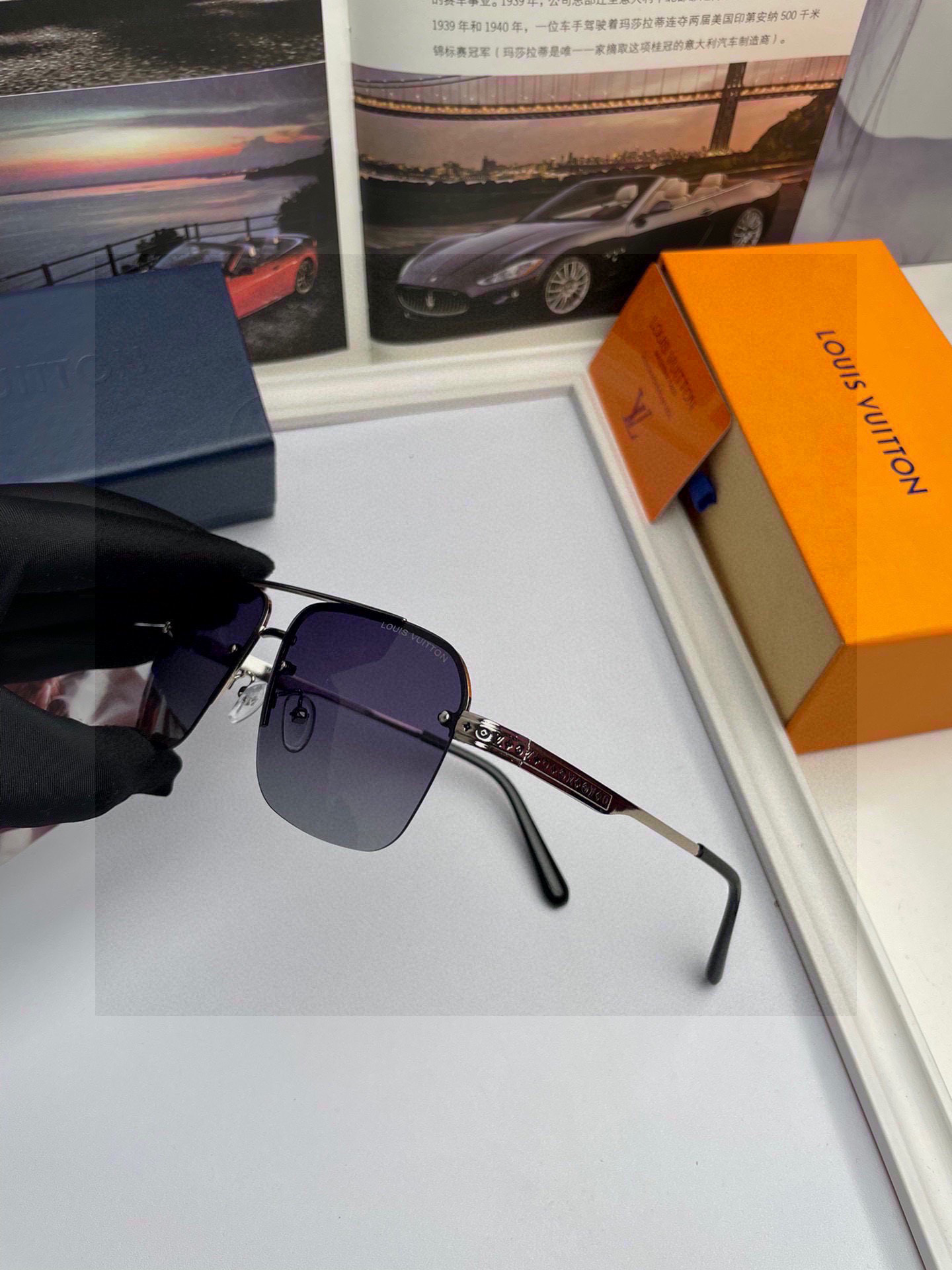 。新款💥品牌：路易威登LV 原单品质男女同款偏光太阳镜🕶️ 材质：高清宝丽来偏光镜片、进口合金印字log