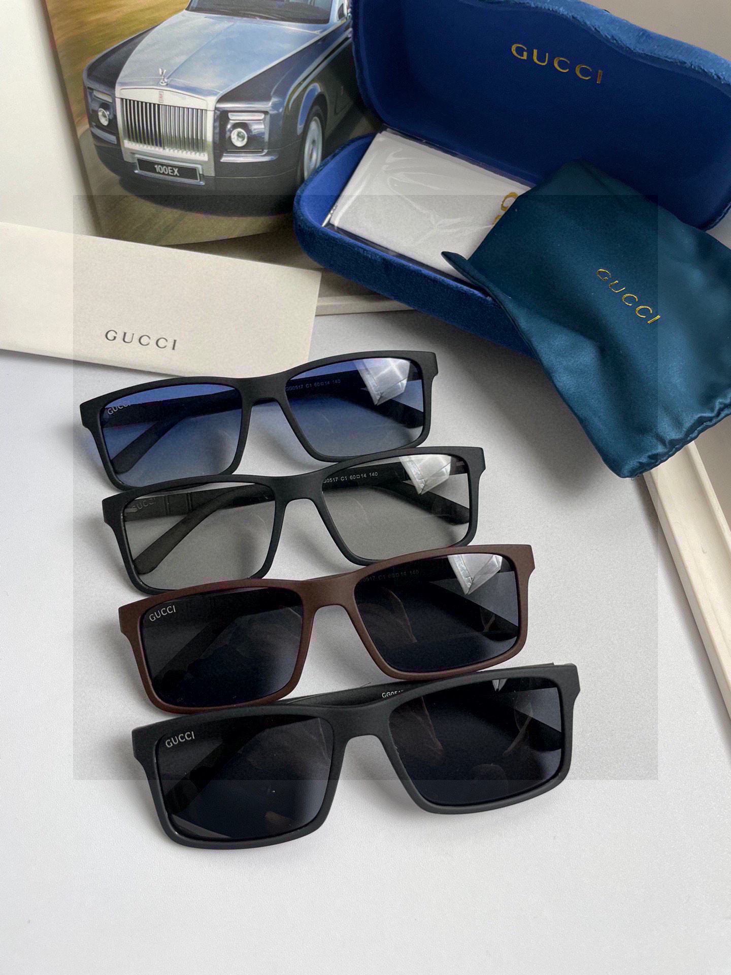 。新款💥品牌：古奇Gucci：原单品质男士女士偏光太阳镜🕶️ 材质：高清宝丽来偏光镜片、板材印字logo
