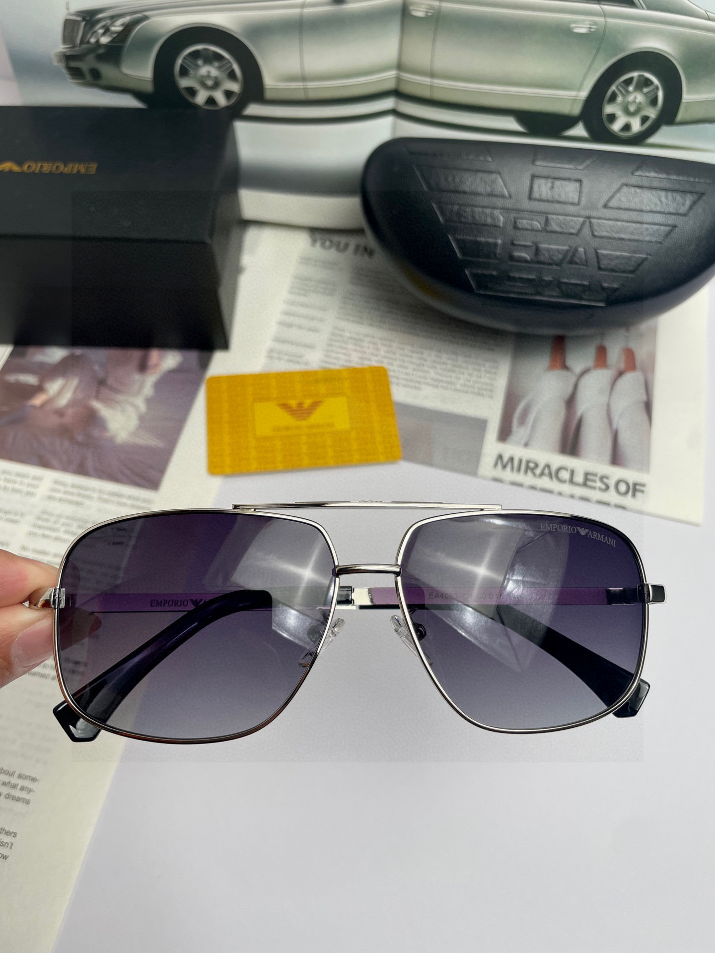 。新款💥品牌：阿玛尼ARMANI ：原单品质男士偏光太阳镜🕶️ 材质：高清宝丽来偏光镜片；进口合金金属镜