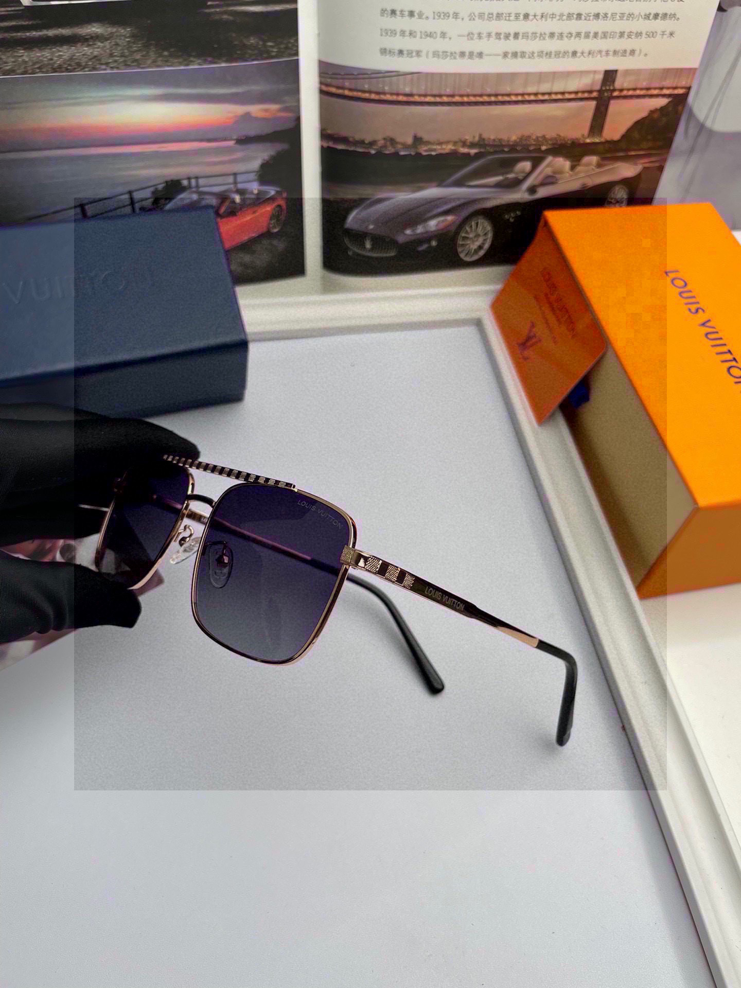 。新款💥品牌：路易威登LV 原单品质男女同款偏光太阳镜🕶️ 材质：高清宝丽来偏光镜片、进口合金印字log