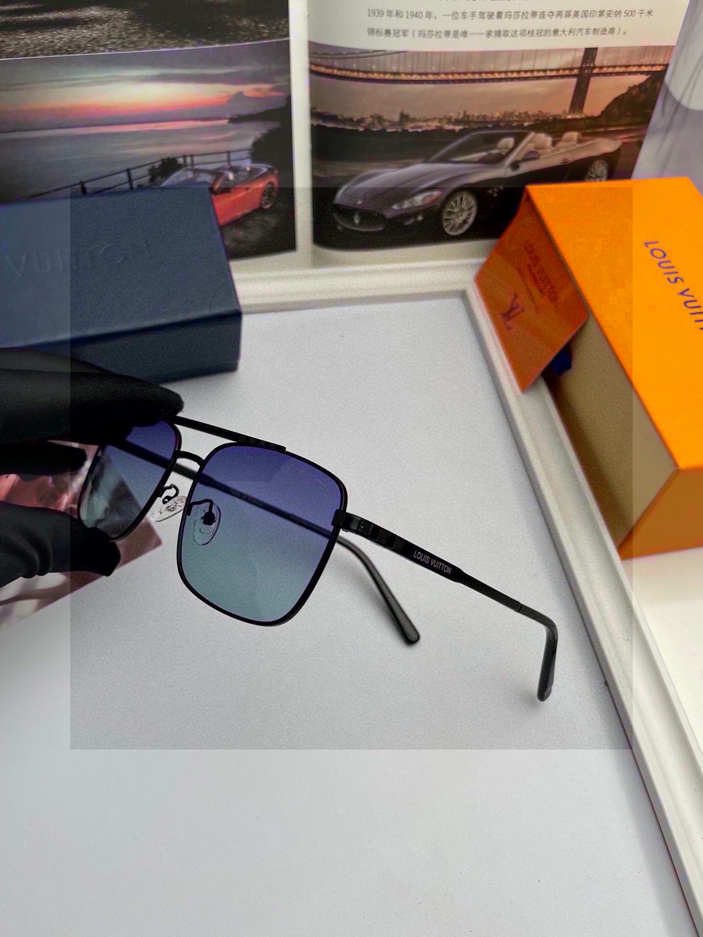 。新款💥品牌：路易威登LV 原单品质男女同款偏光太阳镜🕶️ 材质：高清宝丽来偏光镜片、进口合金印字log