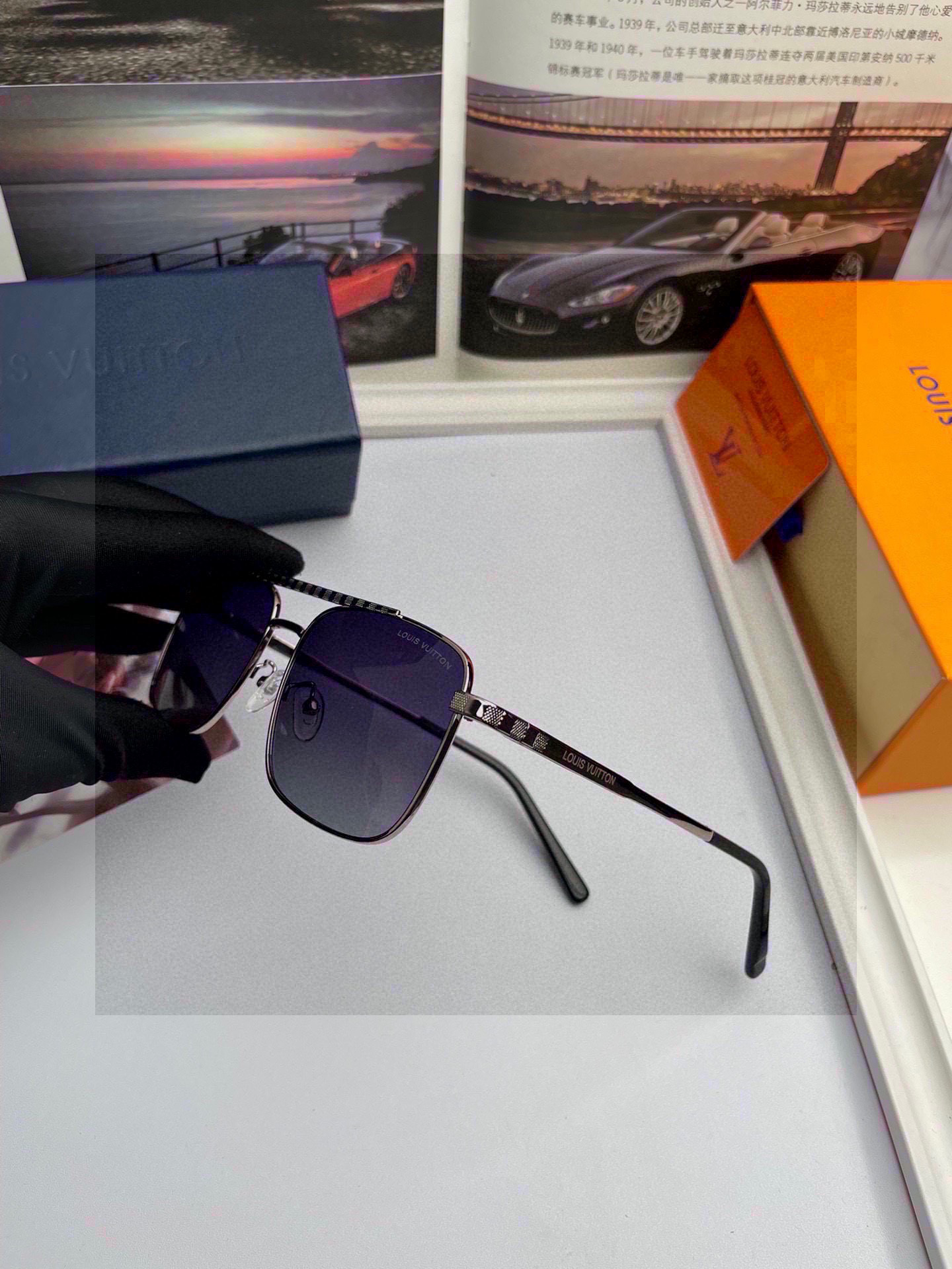 。新款💥品牌：路易威登LV 原单品质男女同款偏光太阳镜🕶️ 材质：高清宝丽来偏光镜片、进口合金印字log