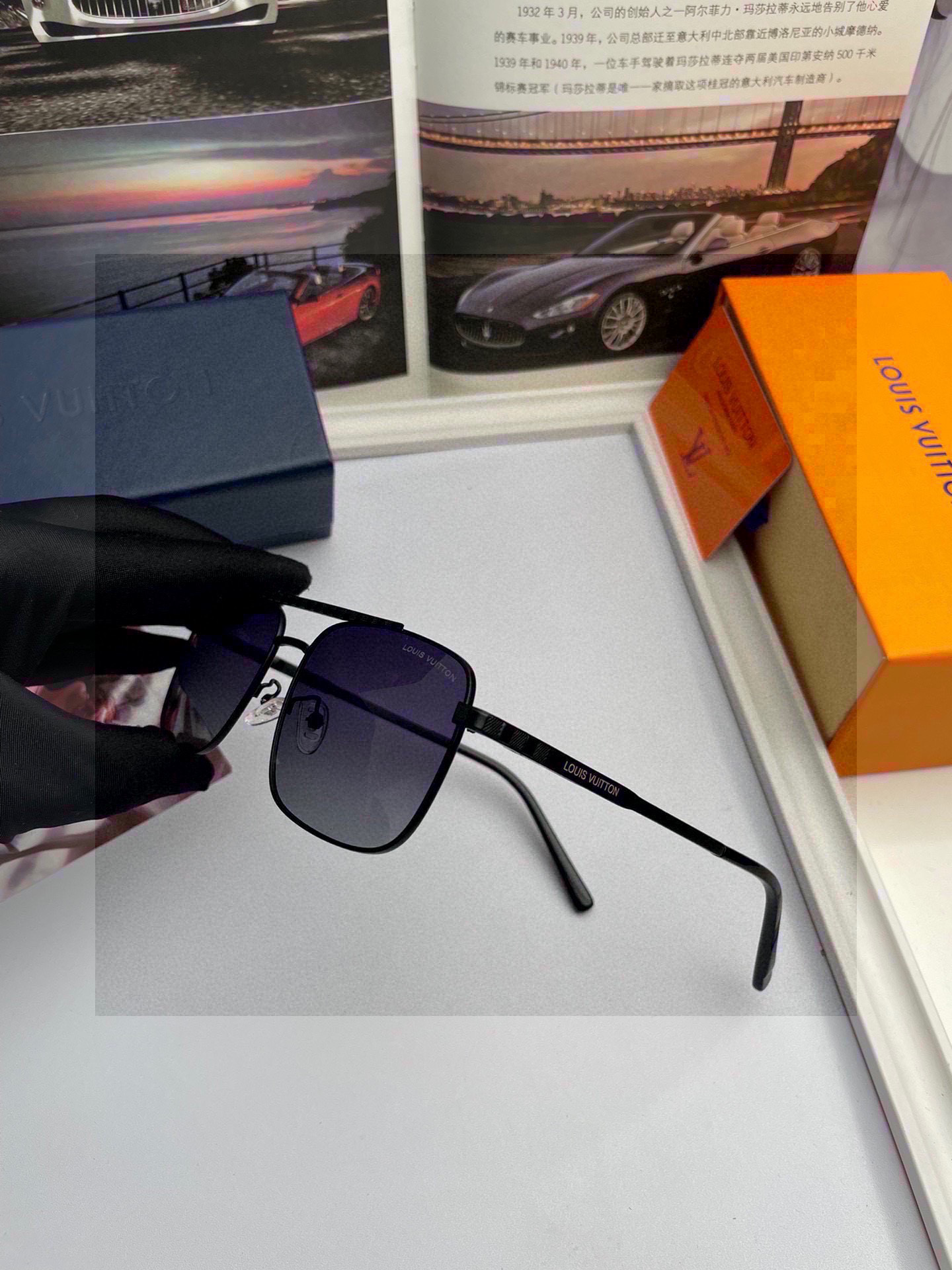 。新款💥品牌：路易威登LV 原单品质男女同款偏光太阳镜🕶️ 材质：高清宝丽来偏光镜片、进口合金印字log