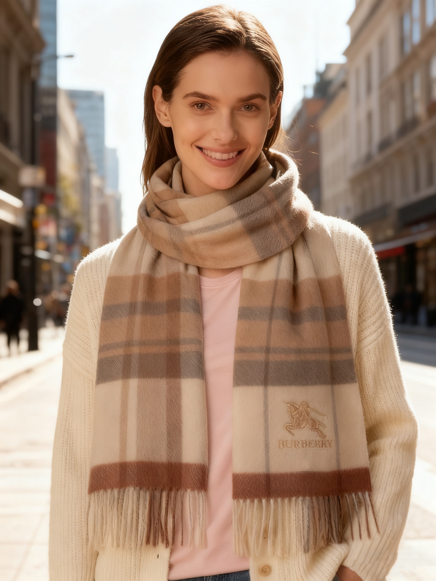 巴宝莉Bur羊绒格子好看的要疯掉了，太有型太有魅力了！！！非常斯文时尚的秋冬单品！真的很喜欢，非常Cla