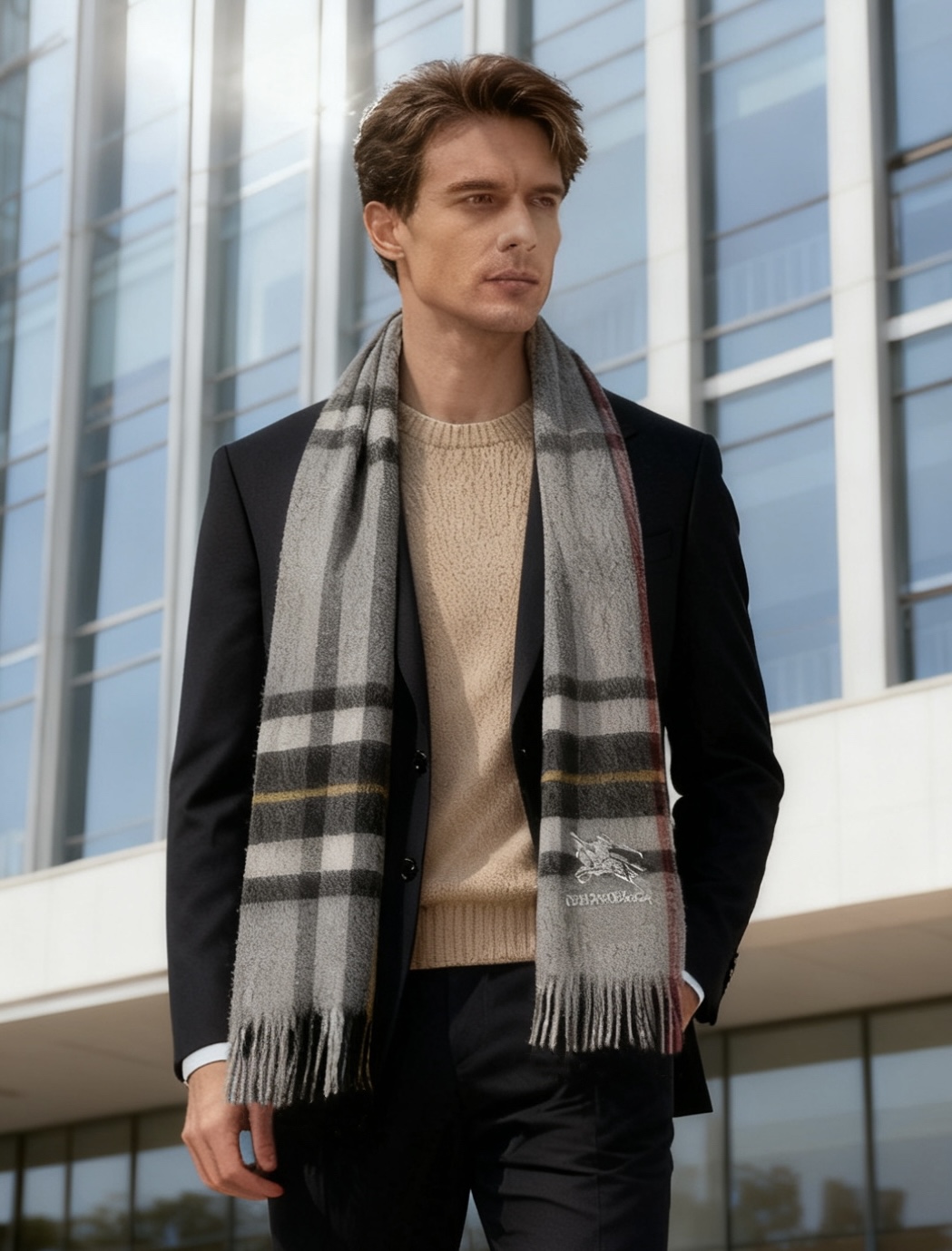 新款巴宝莉男士格子高级货❗️ 顶级出口尾单战马刺绣👍货不多，下手一定要快，真心美的让人非常非常心动 上身