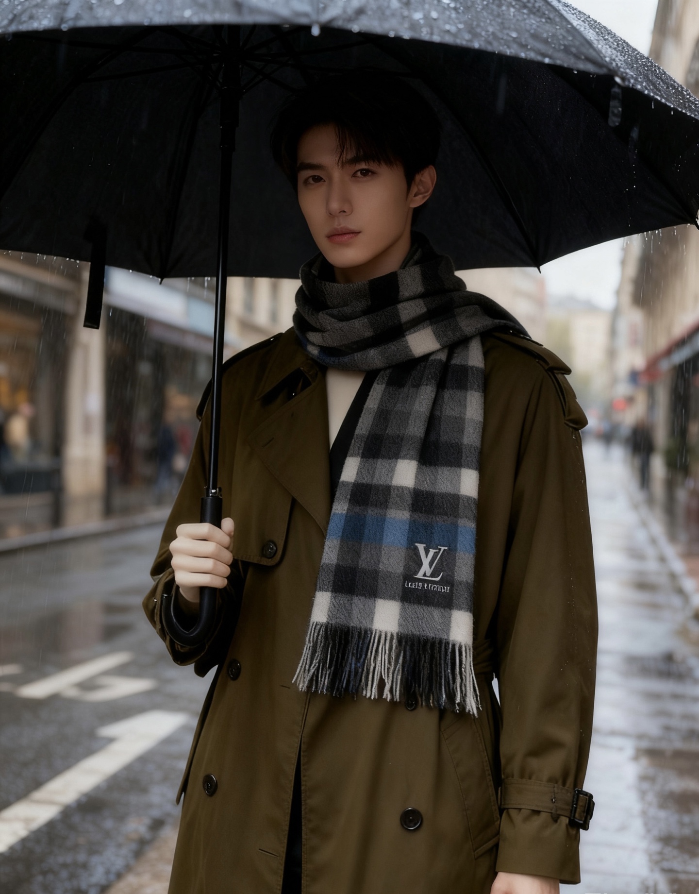 新款路易威登LV❗️羊绒方格子好看的要疯掉了👍太有型太有魅力了！！！非常斯文时尚的秋冬单品！真的很喜欢，