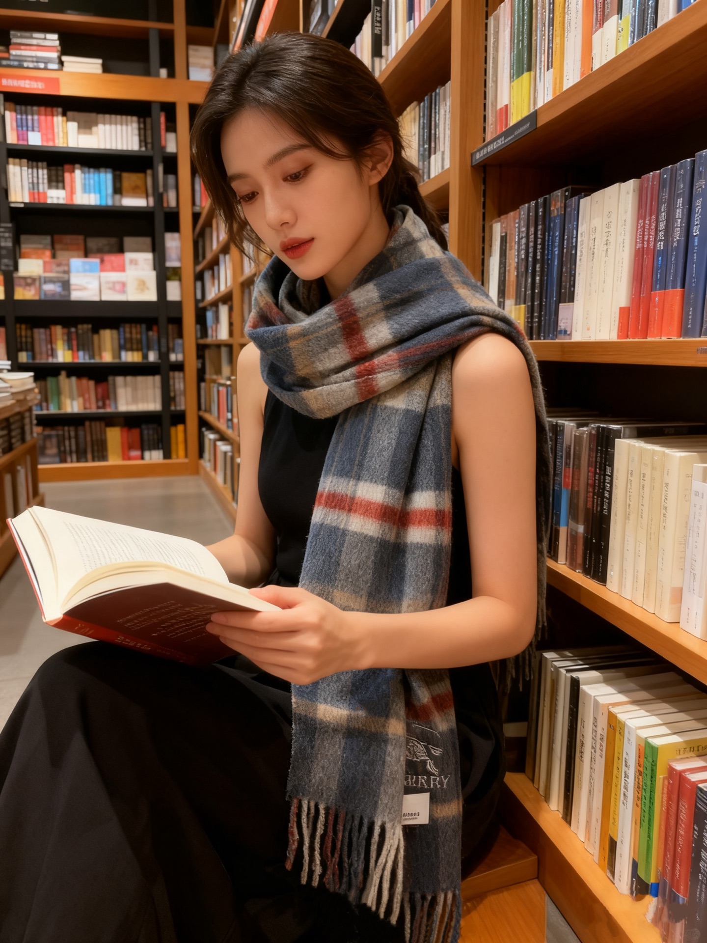 。巴宝莉原单专柜小披肩，国内专柜还没发售‼️💥 100%顶级羊绒材质🔥非常保暖👑 柔软亲肤，不扎脖😍经典