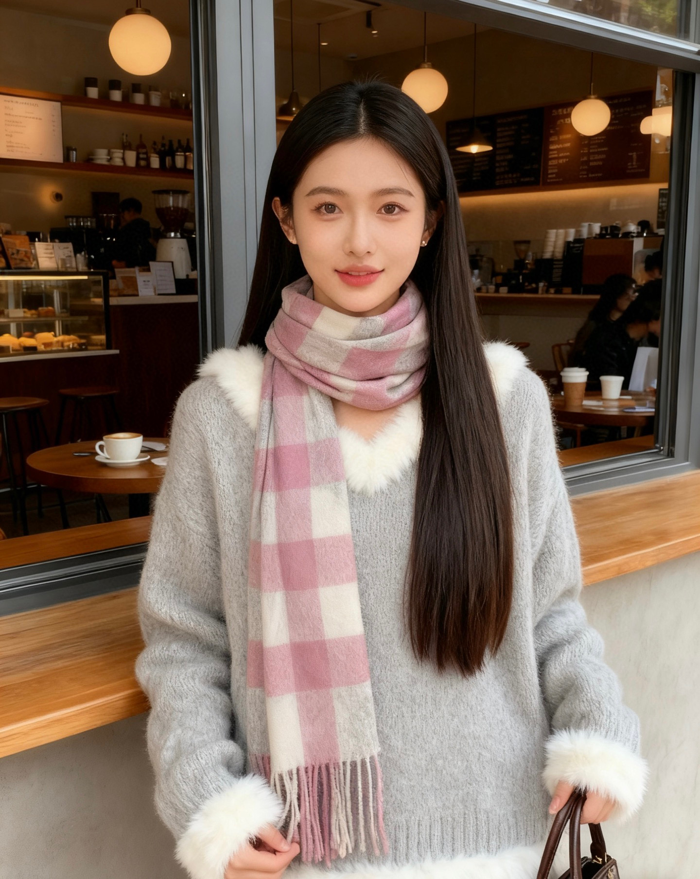 🎊巴宝莉经典格纹爆款💥 永不过时100%顶极羔羊毛材质🔥非常保暖👑 柔软亲肤，不扎脖😍经典巴宝莉格纹设计