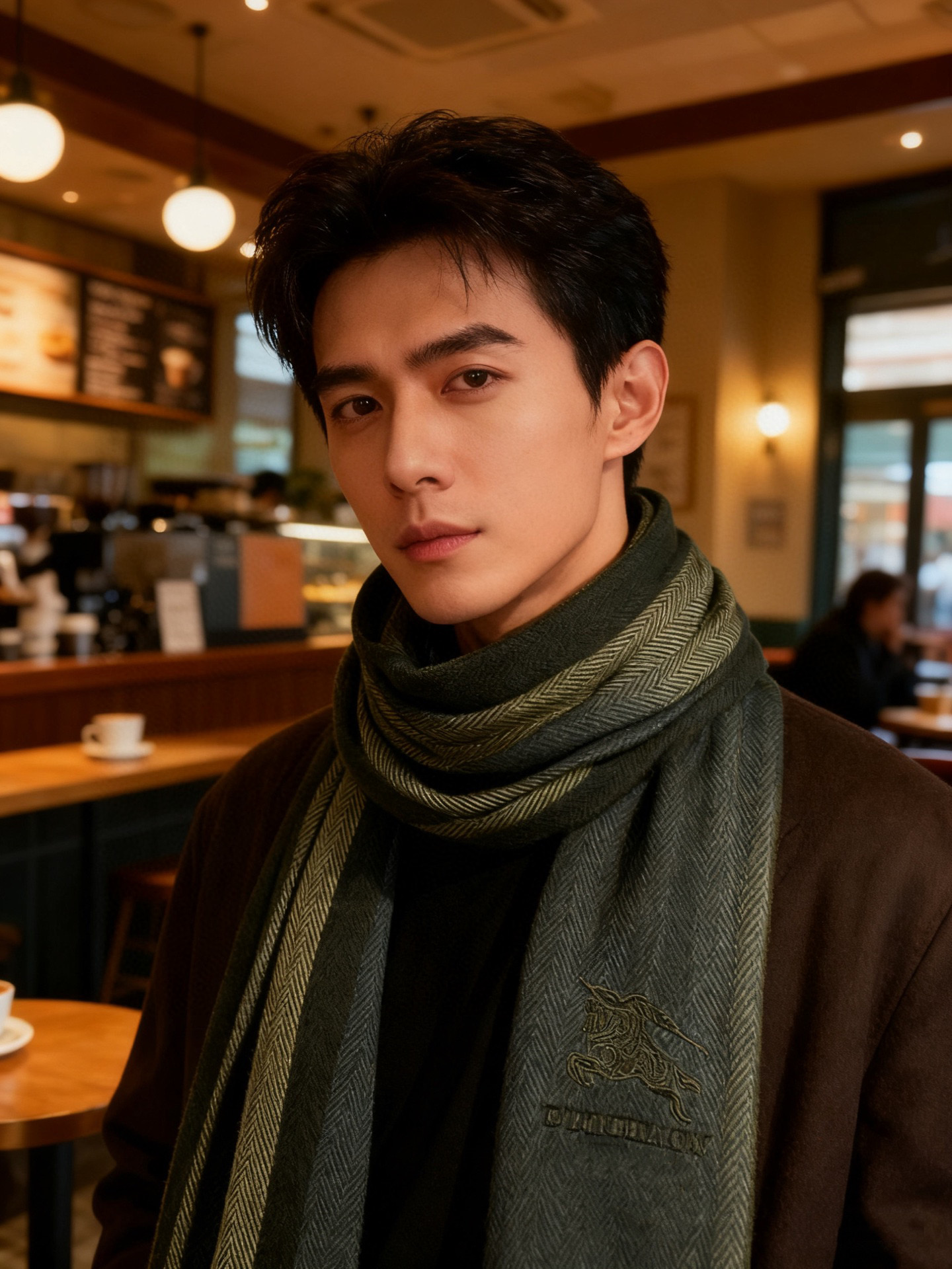 新款巴宝莉Bur羊绒男士精仿细腻围巾好看的要疯掉了，太有型太有魅力了！！！非常斯文时尚的秋冬单品！真的很