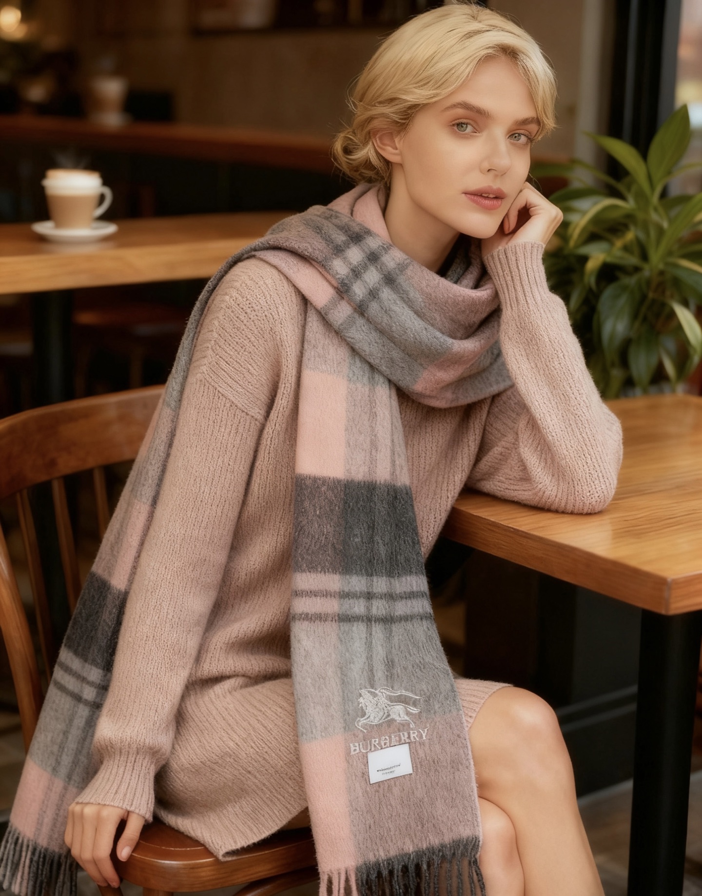 巴宝莉Bur羊绒格子好看的要疯掉了，太有型太有魅力了！！！非常斯文时尚的秋冬单品！真的很喜欢，非常Cla