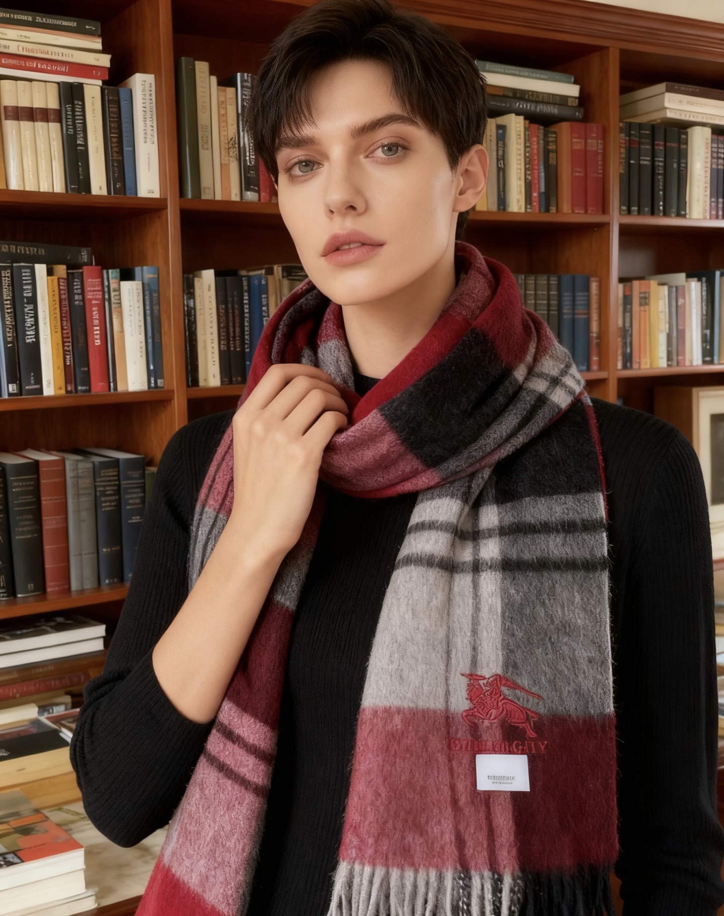 巴宝莉Bur羊绒格子好看的要疯掉了，太有型太有魅力了！！！非常斯文时尚的秋冬单品！真的很喜欢，非常Cla