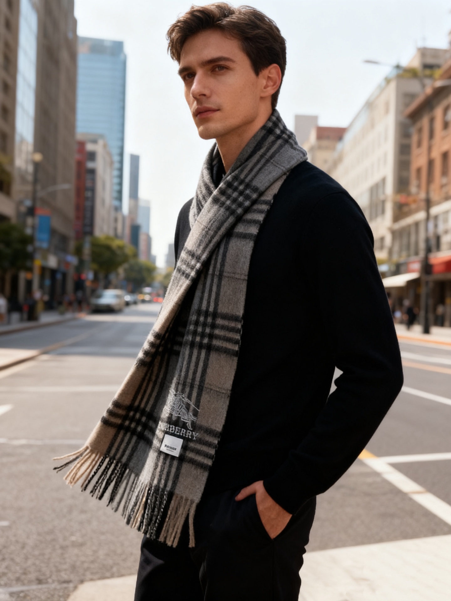 巴宝莉男士格子高级货❗️ 顶级出口尾单战马刺绣👍货不多，下手一定要快，真心美的让人非常非常心动 上身效果