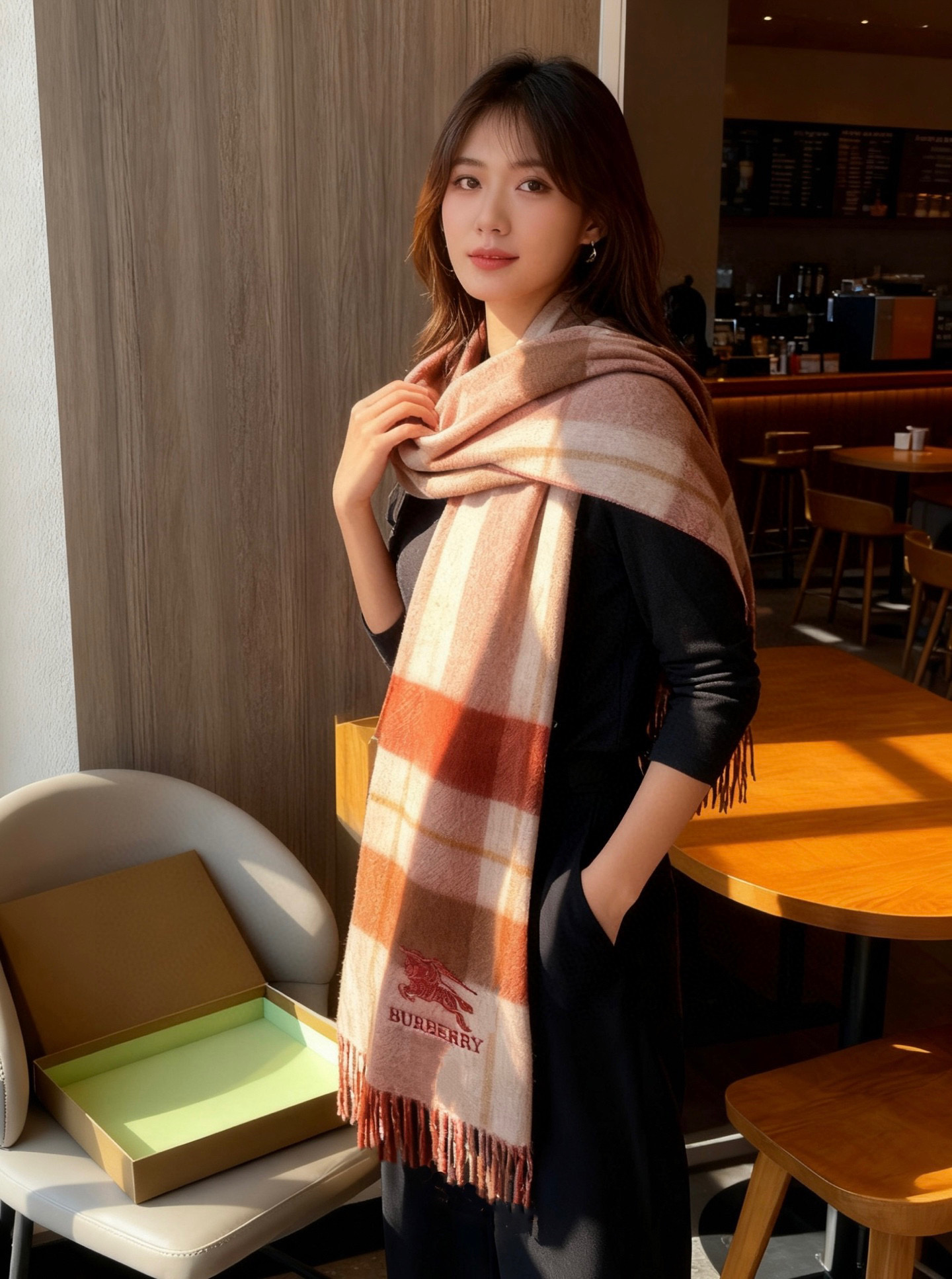 新款巴宝莉双面羊绒❗男女同款围巾且买且珍惜羊绒款😍~都是出口订单所以比较难遇❤东西讲究少而精😍好看的一定