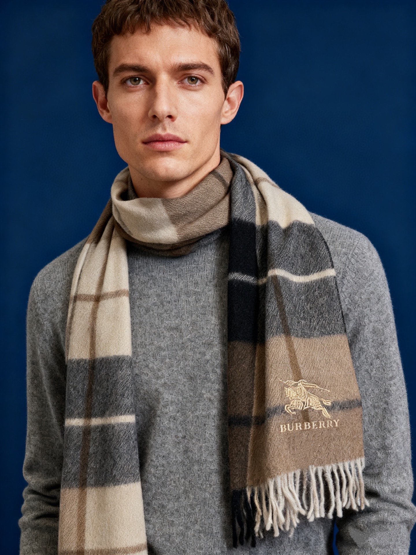 新款巴宝莉高品质进口羊绒围巾 惊爆上架 海外专柜最新男士女士情侣 羊绒围巾国内专柜都没上架 从款式到面料