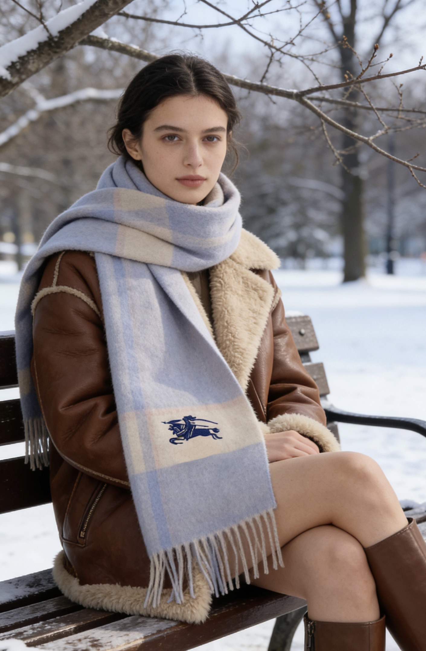 新款巴宝莉Bur羊绒格子好看的要疯掉了，太有型太有魅力了！！！非常斯文时尚的秋冬单品！真的很喜欢，非常C