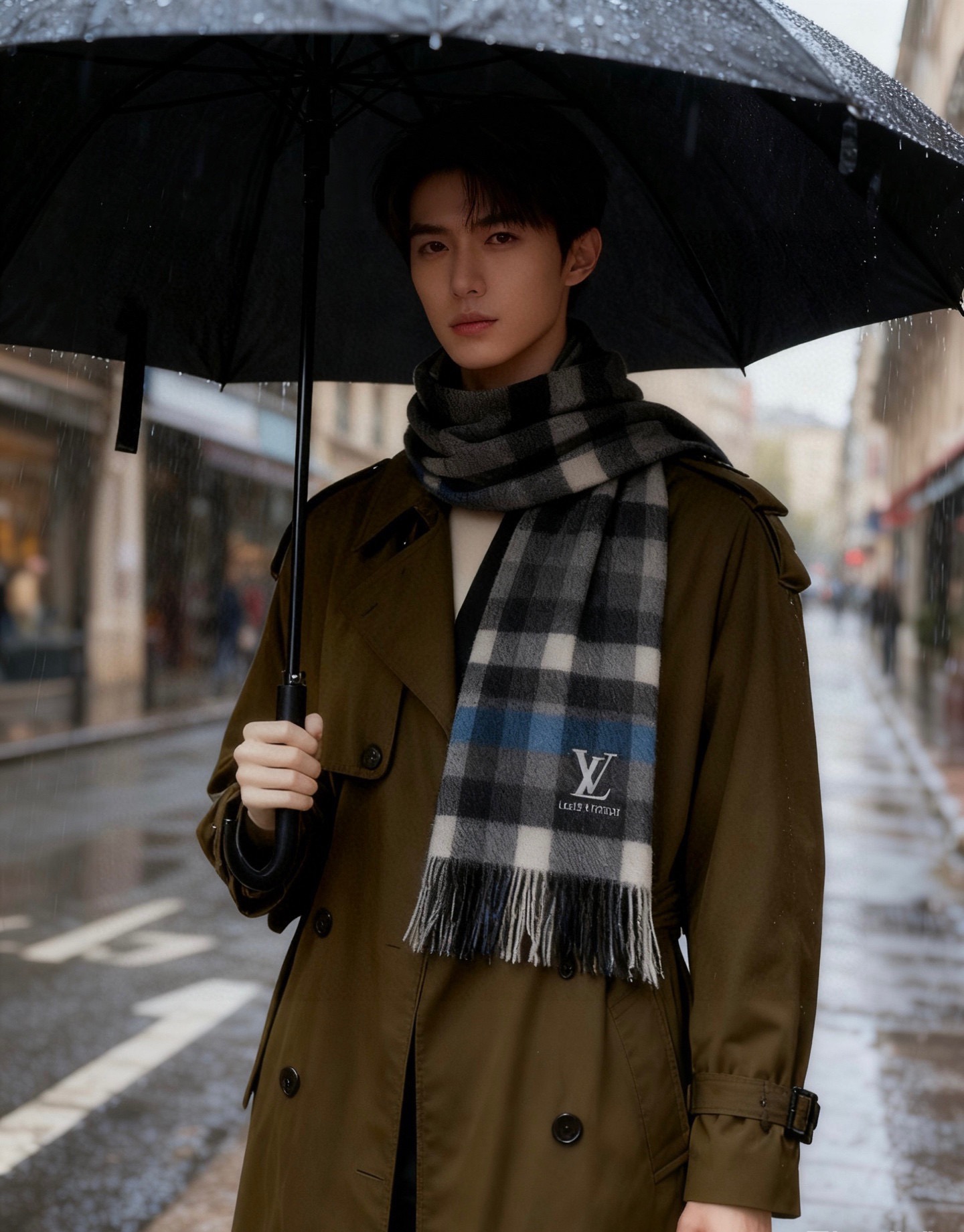 新款路易威登LV❗️羊绒方格子好看的要疯掉了👍太有型太有魅力了！！！非常斯文时尚的秋冬单品！真的很喜欢，