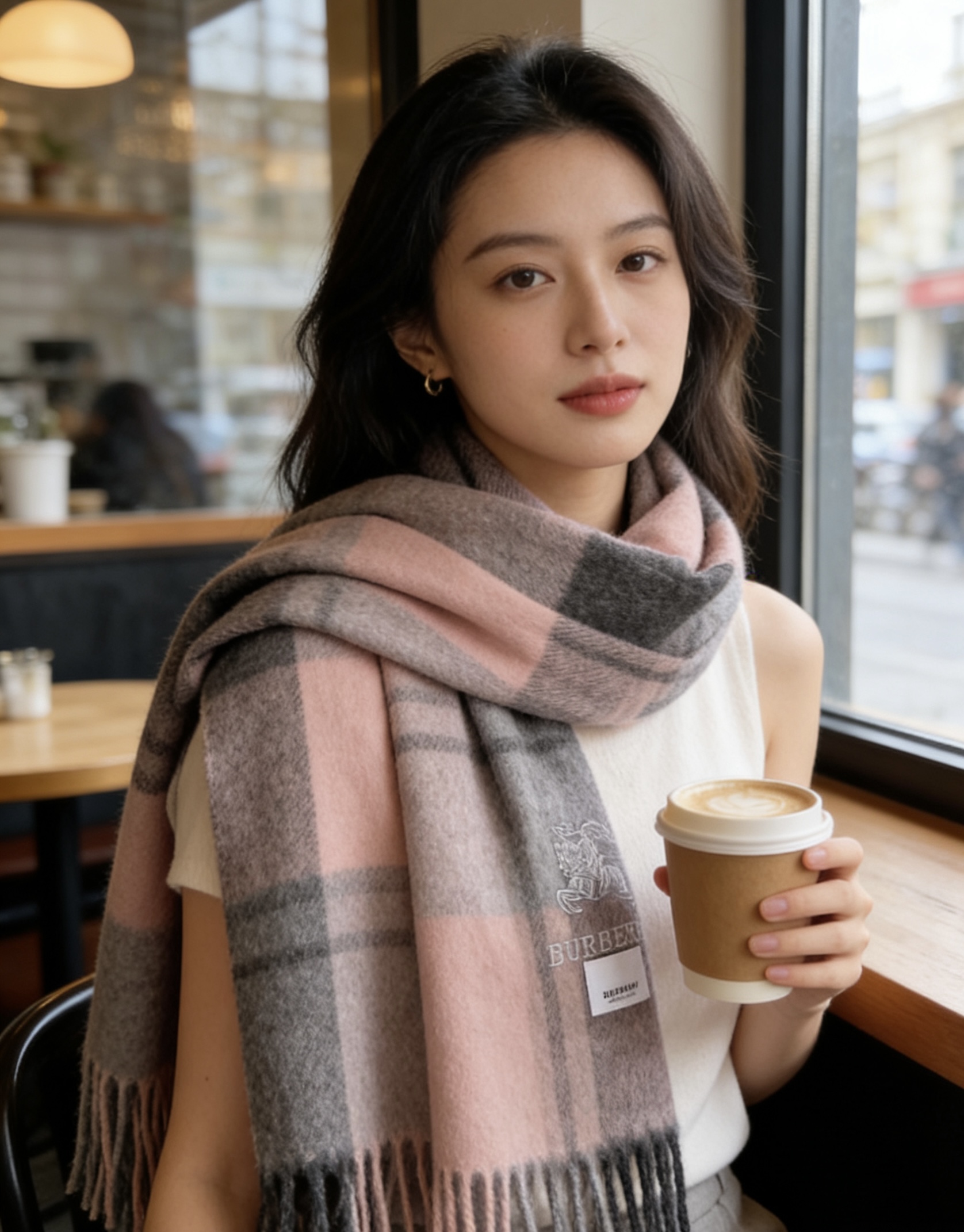 巴宝莉Bur羊绒格子好看的要疯掉了，太有型太有魅力了！！！非常斯文时尚的秋冬单品！真的很喜欢，非常Cla