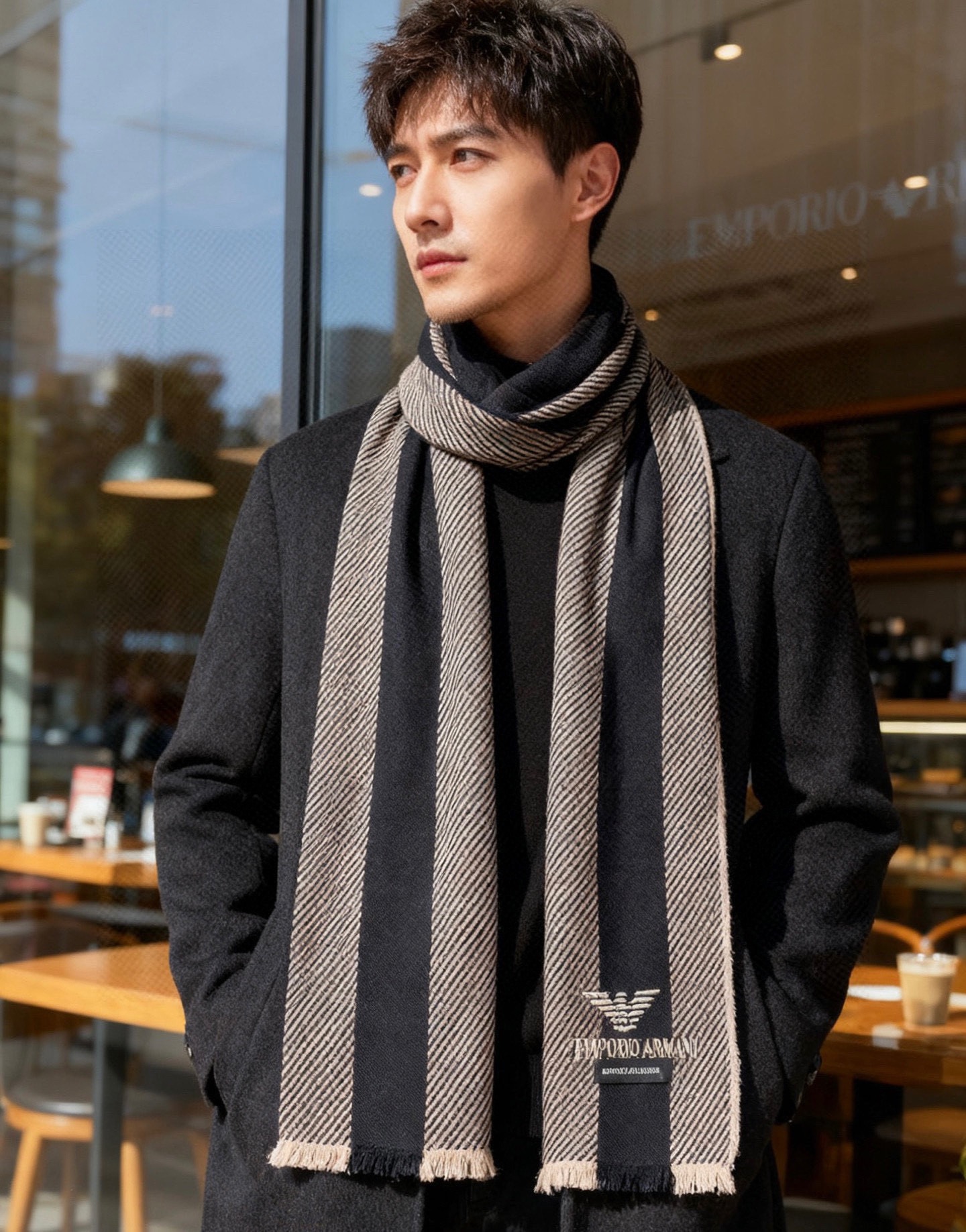 男款阿玛尼（Arman）小披肩且买且珍惜~~男款真的很少，一年也就出几款，都是出口订单所以比较难遇。男人