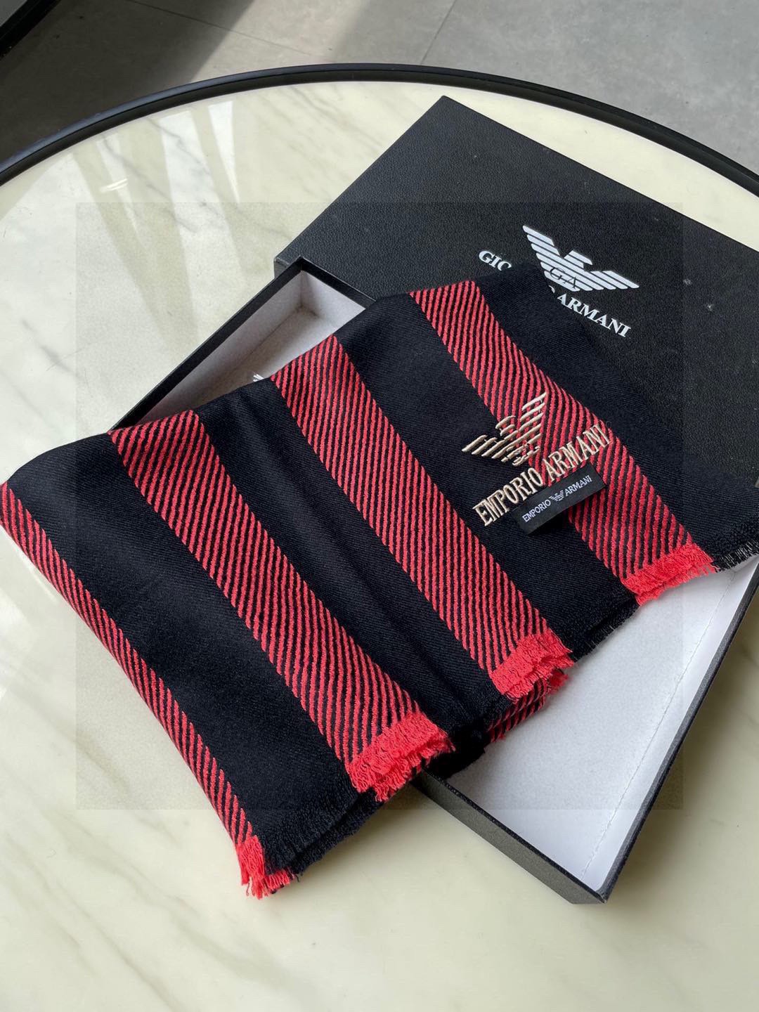 Armani scarf ??Arman） ~~ ， ， 。 ， ！ ， ， ‼ ， ， 。 ‼ ， ， ， Logo ， ~ ~ 60*200cm ~ ， ~ — photo 2
