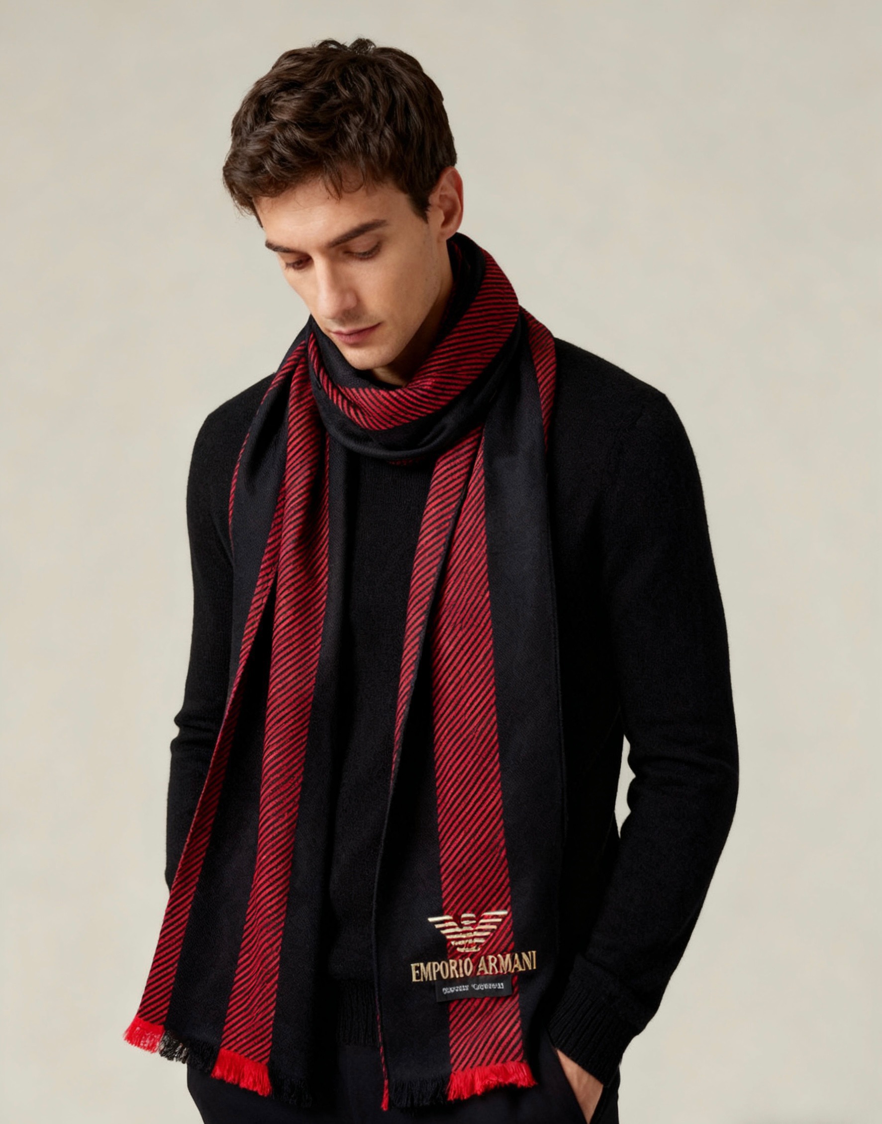 Armani scarf ??Arman） ~~ ， ， 。 ， ！ ， ， ‼ ， ， 。 ‼ ， ， ， Logo ， ~ ~ 60*200cm ~ ， ~