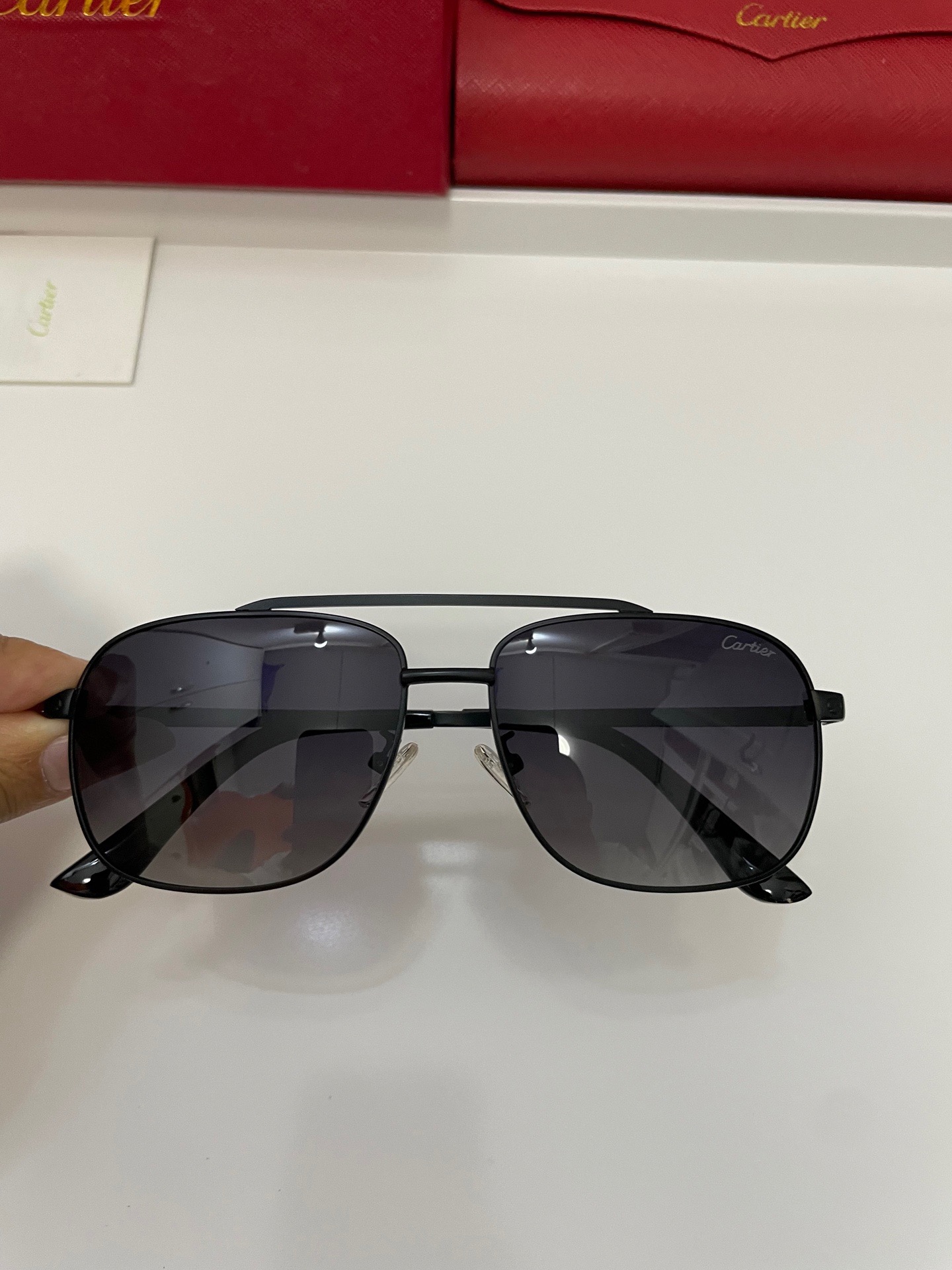 Солнцезащитные очки Aviator Cartier мужские поляризационные
