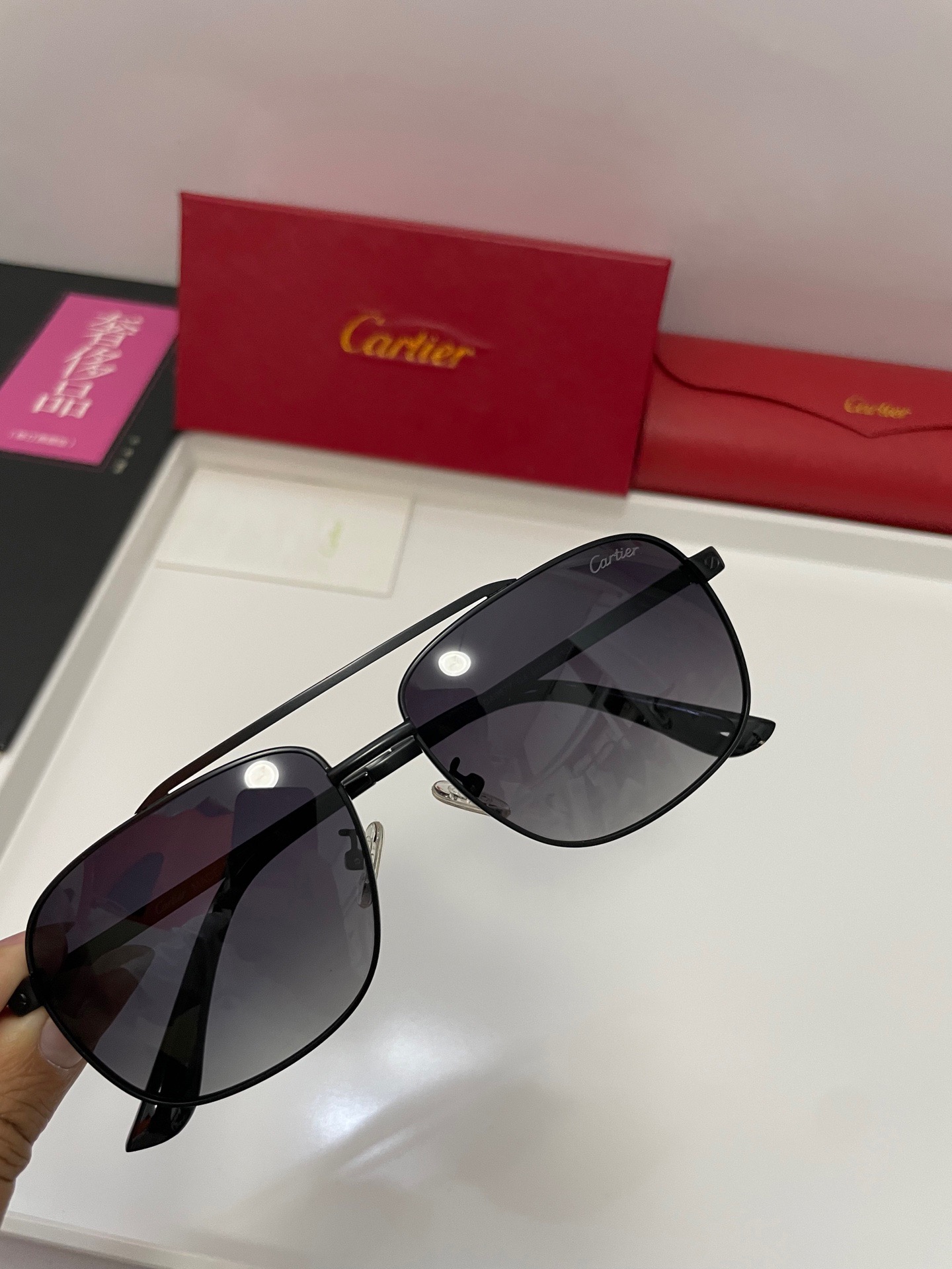 Солнцезащитные очки Aviator Cartier мужские поляризационные