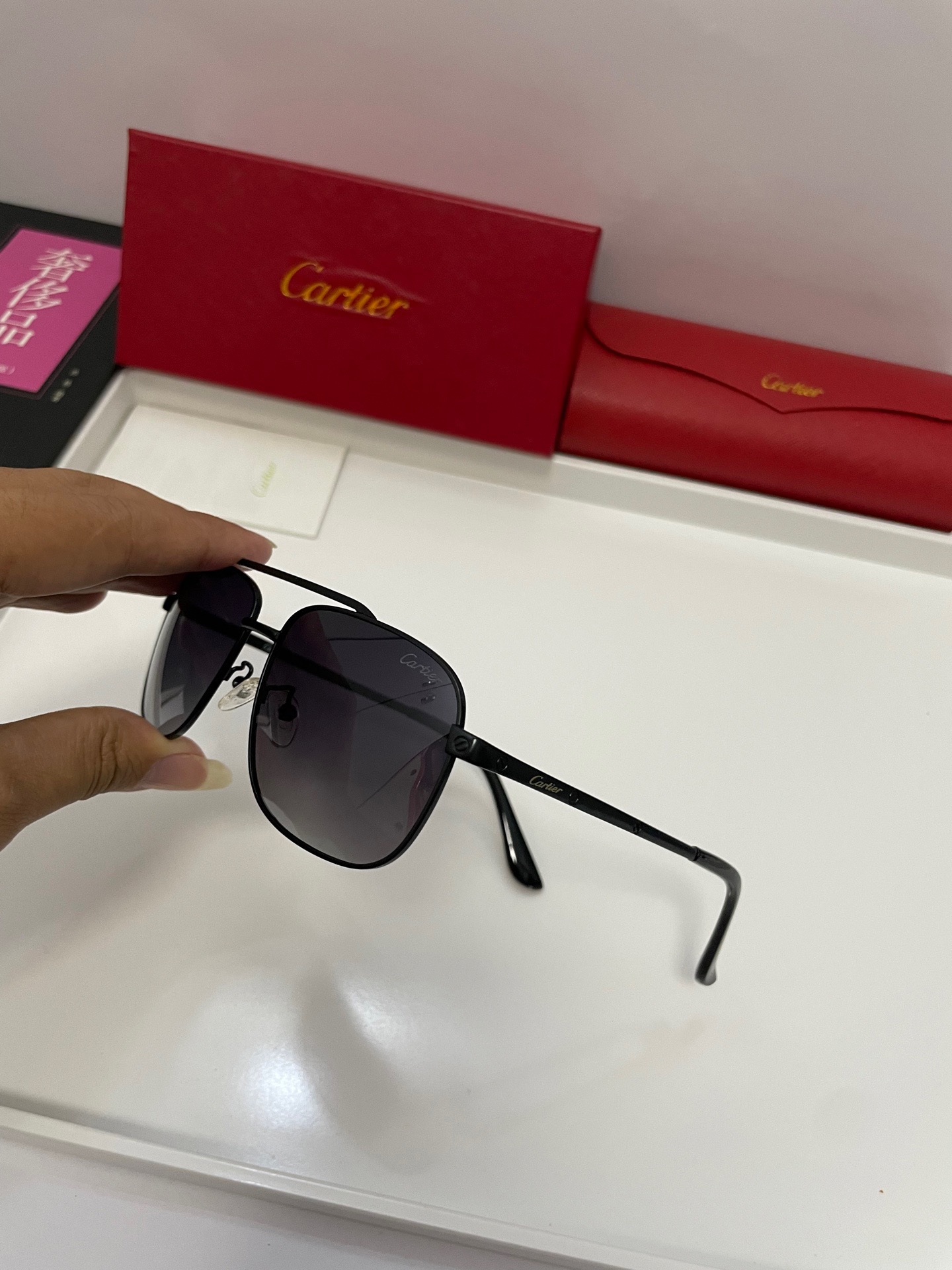 Солнцезащитные очки Aviator Cartier мужские поляризационные