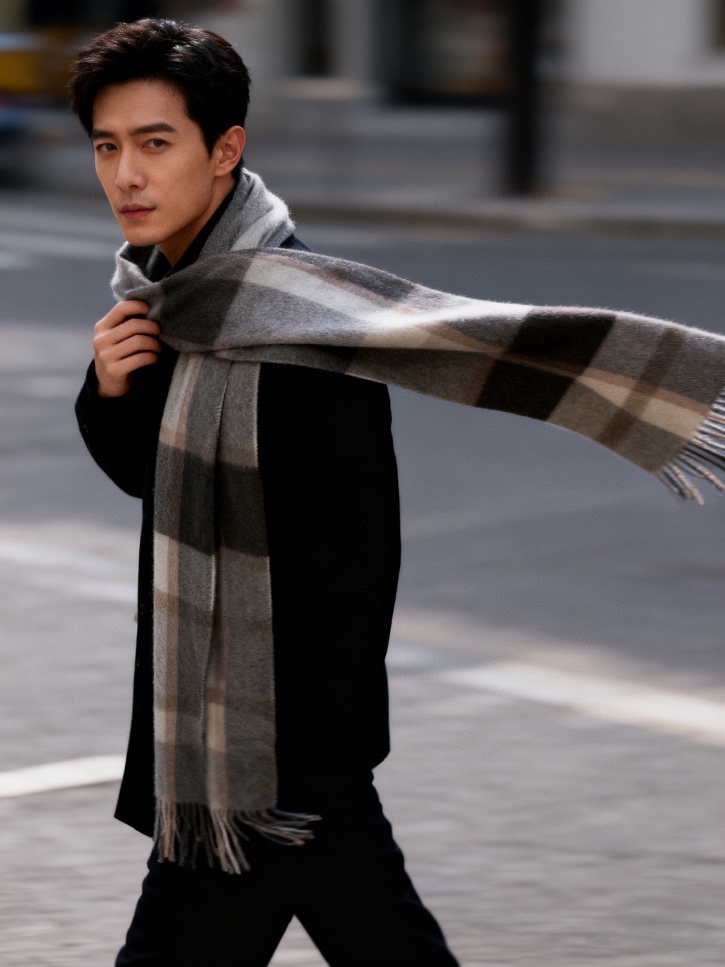 Burberry Logo Embroidered Scarf