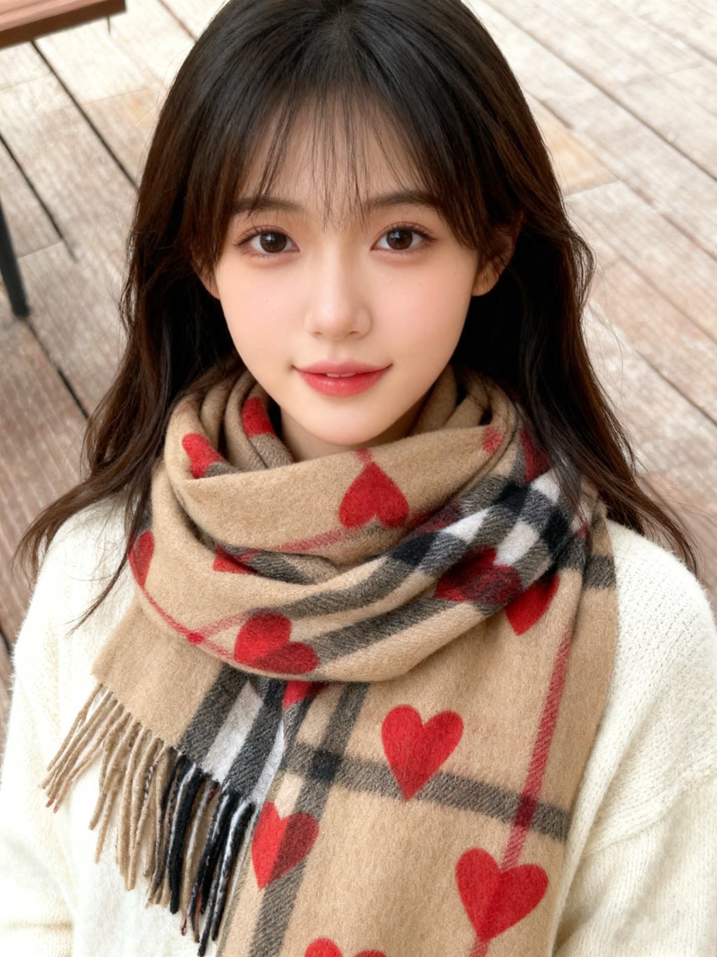 🆕【Bur · 经典♥️桃心】一年四季皆可使用的单品，而且是衣柜不止一条的专属，出镜率No. 1，巴宝莉羊绒围巾奉上无论