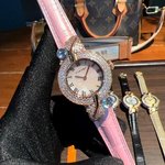 Cartier Watch Blue Set With Diamonds Quartz Movement