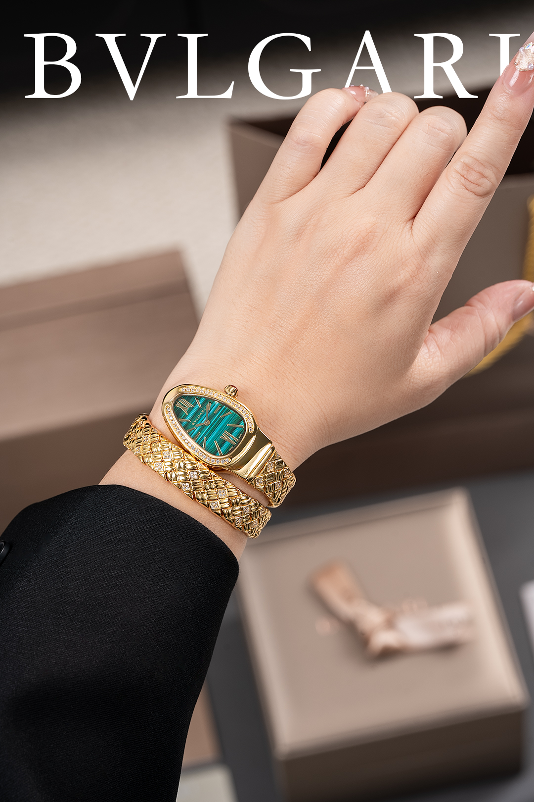 Bvlgari Serpenti Spiga Women's Watch, Quartz Movement, Gold-Tone Stainless Steel 6 o 1iofg04f61cppckggah2q351a1c