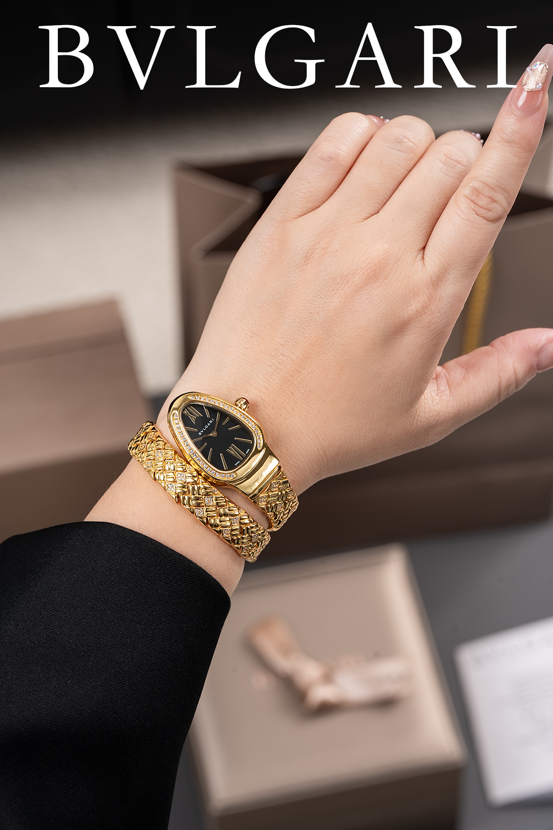 Bvlgari Serpenti Spiga Women's Watch, Quartz Movement, Gold-Tone Stainless Steel 5 o 1iofg04f6u0t1tns198qcn51j7p1b