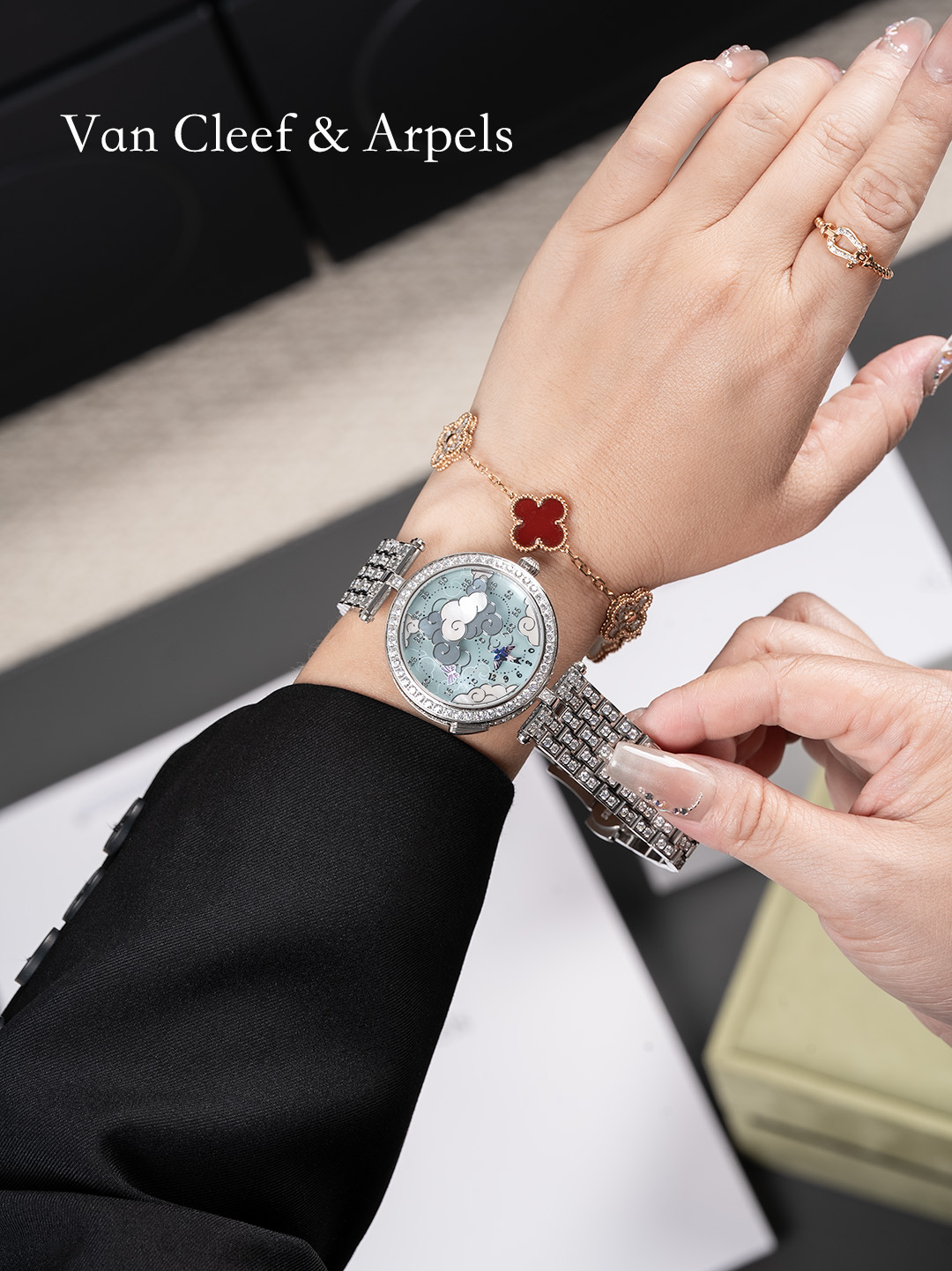 5GFactory Redraws Vanyabal Lady ArpelsRonde des Papallons Wristwatch with Butterfly Ballet - 图片 2