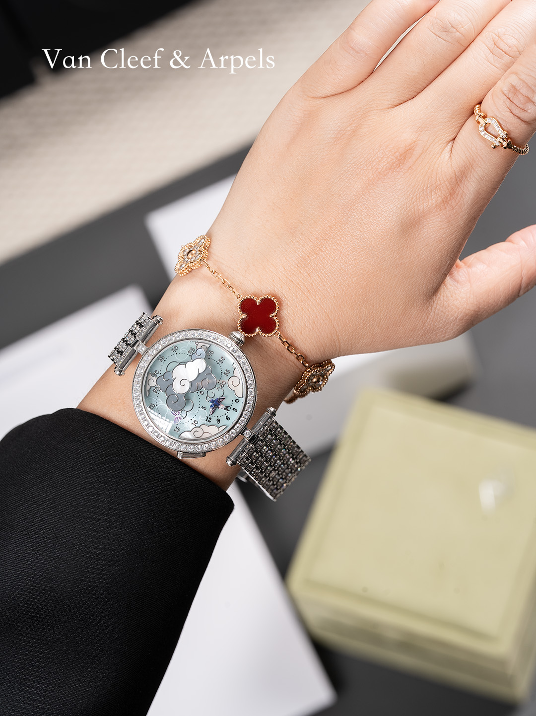 5GFactory Redraws Vanyabal Lady ArpelsRonde des Papallons Wristwatch with Butterfly Ballet - 图片 4