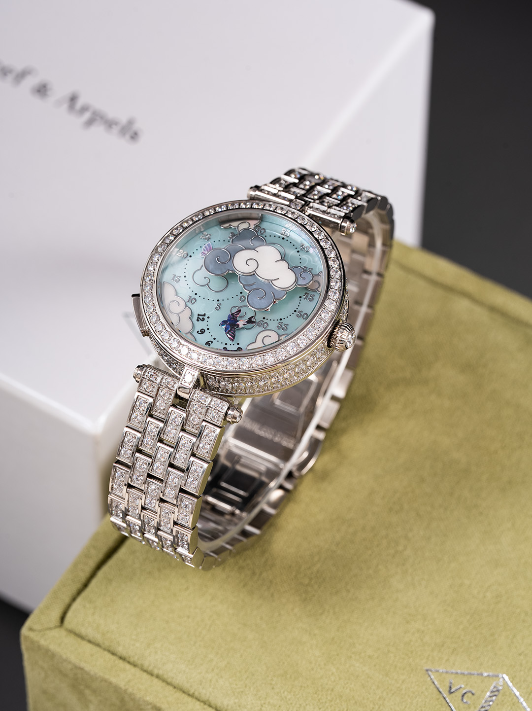 5GFactory Redraws Vanyabal Lady ArpelsRonde des Papallons Wristwatch with Butterfly Ballet - 图片 1