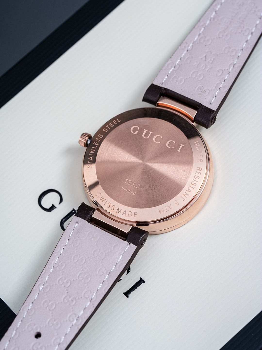Gucci Women's G-Frame Brown Leather Strap Watch, Rose Gold Tone Dial, 37mm 9 o 1is83njsn35dlu118pj1ef5t6af