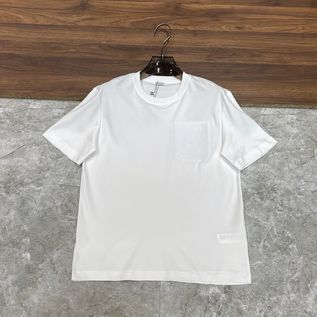 High Quality Online
 Loewe Clothing T-Shirt 7 Star Collection
 Black White Men Fashion Short Sleeve