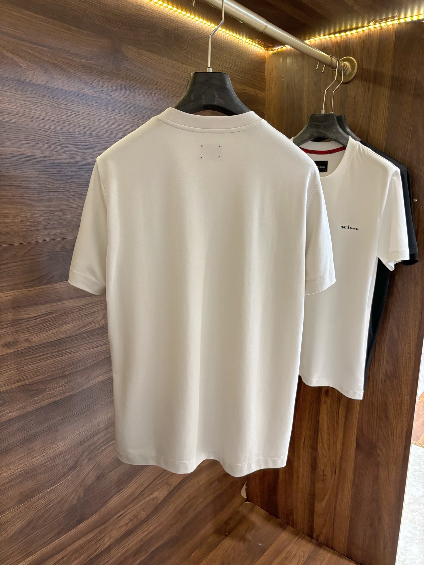Kiton Men's Crew Neck T-Shirt Short Sleeve Embroidery Logo Top 3 i1741060604982 2769 0 1