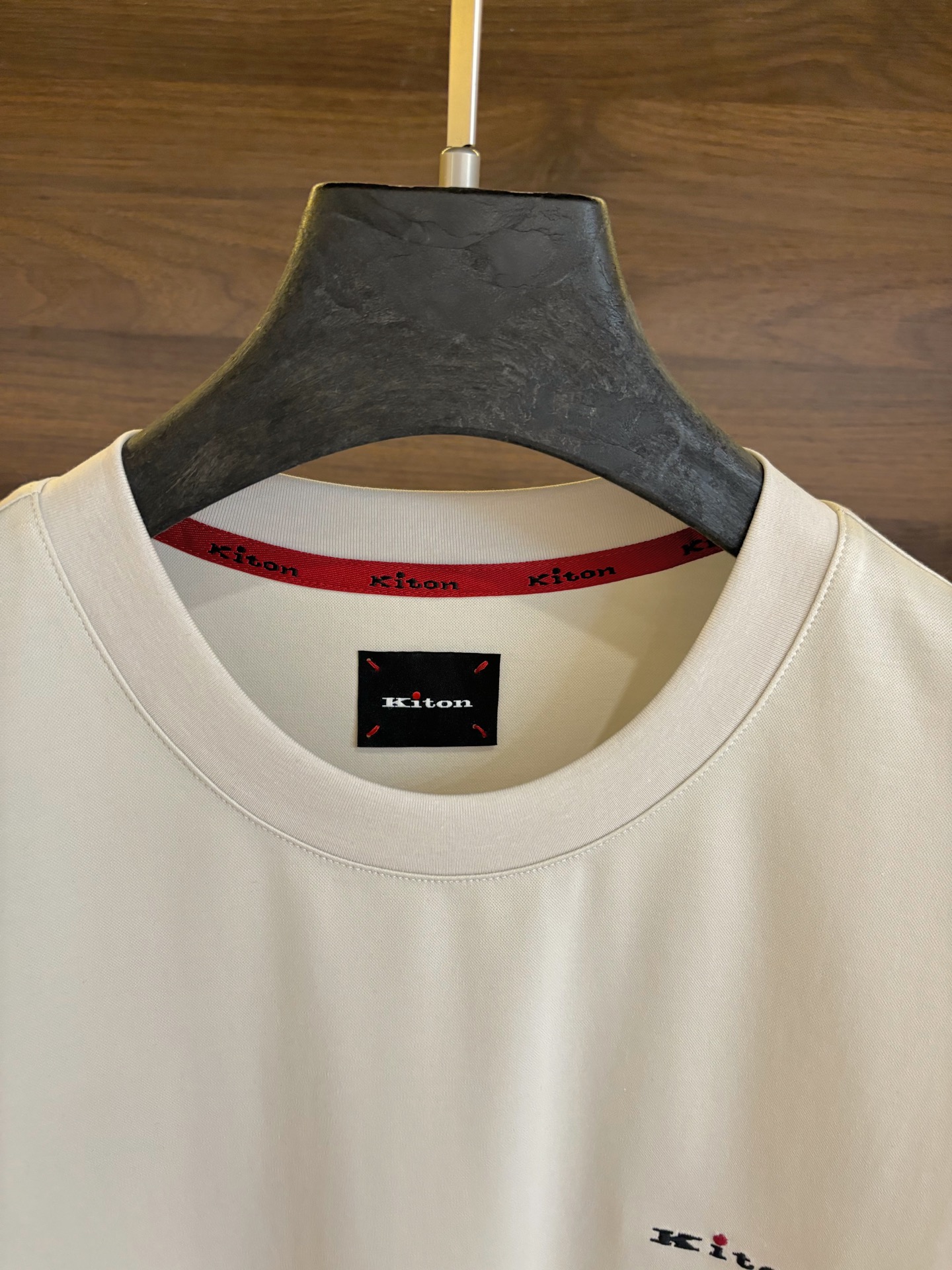 Kiton Men's Crew Neck T-Shirt Short Sleeve Embroidery Logo Top 4 i1741060606109 5599 0 2