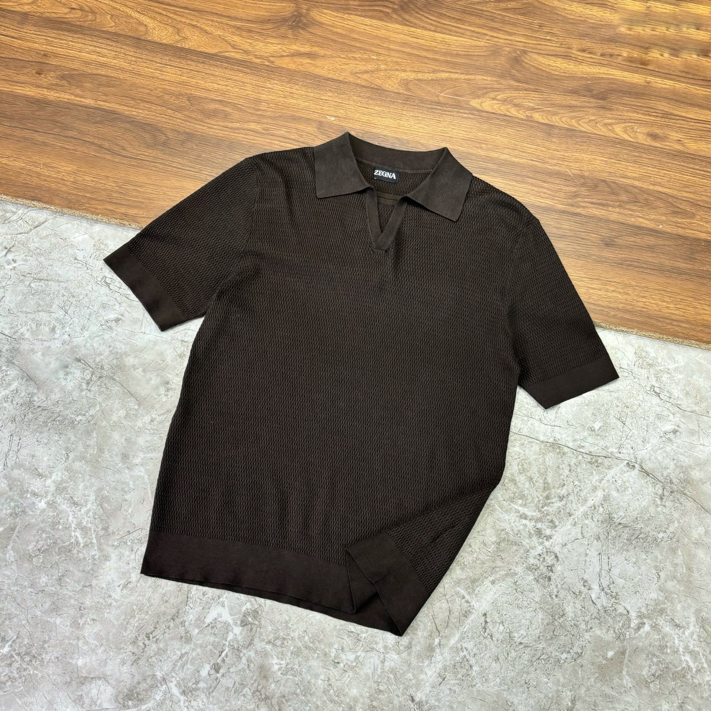 New#🟥ZEGNA 一眼就认出EZ家独特衣领设计甄选天然棉麻纤维纱线匠心打造立体感超强针织条纹纹理翻领