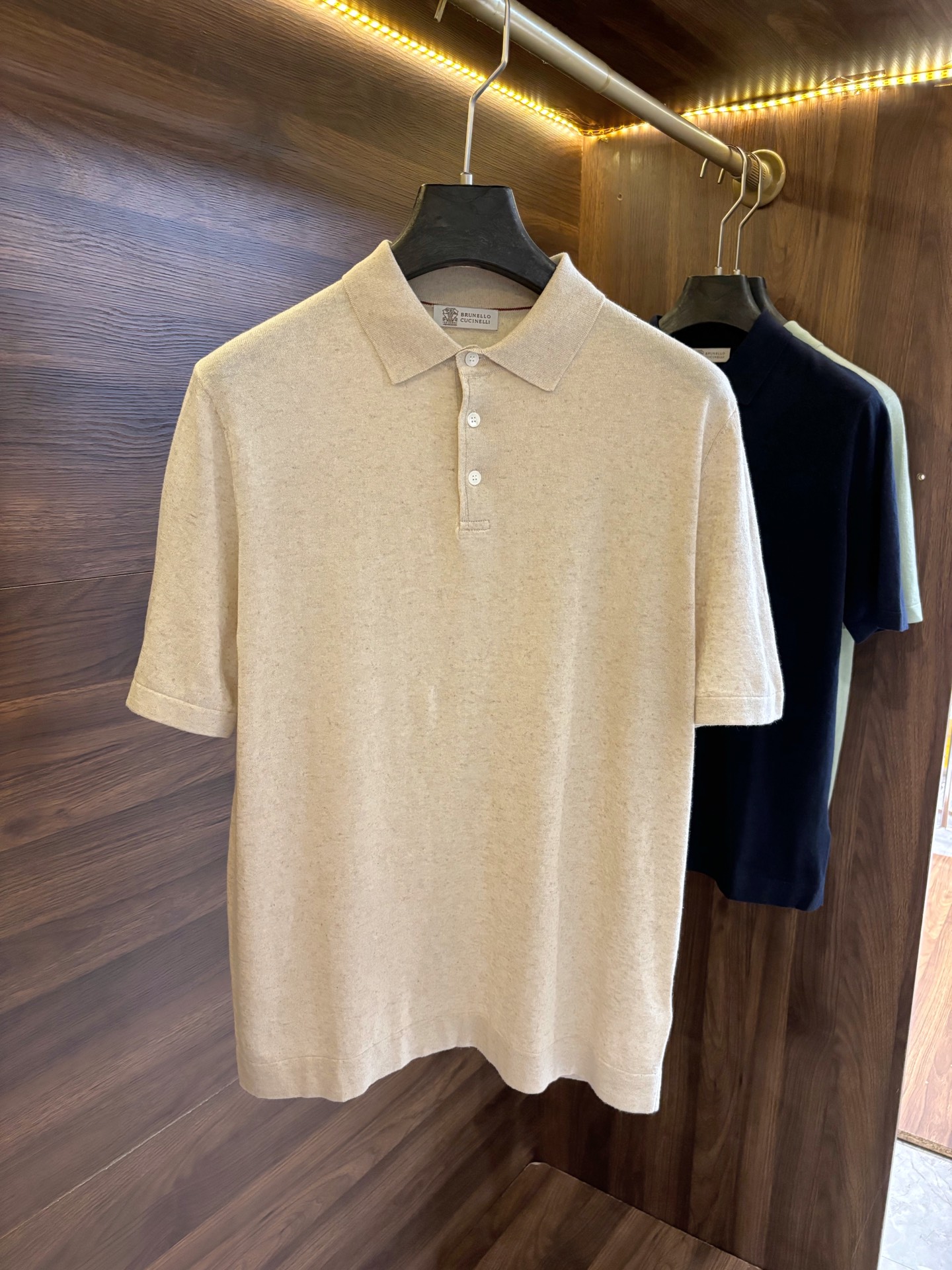 Brunello Cucinelli Polo Shirt Heren Katoen Linnen Regular Fit - Casual Chic