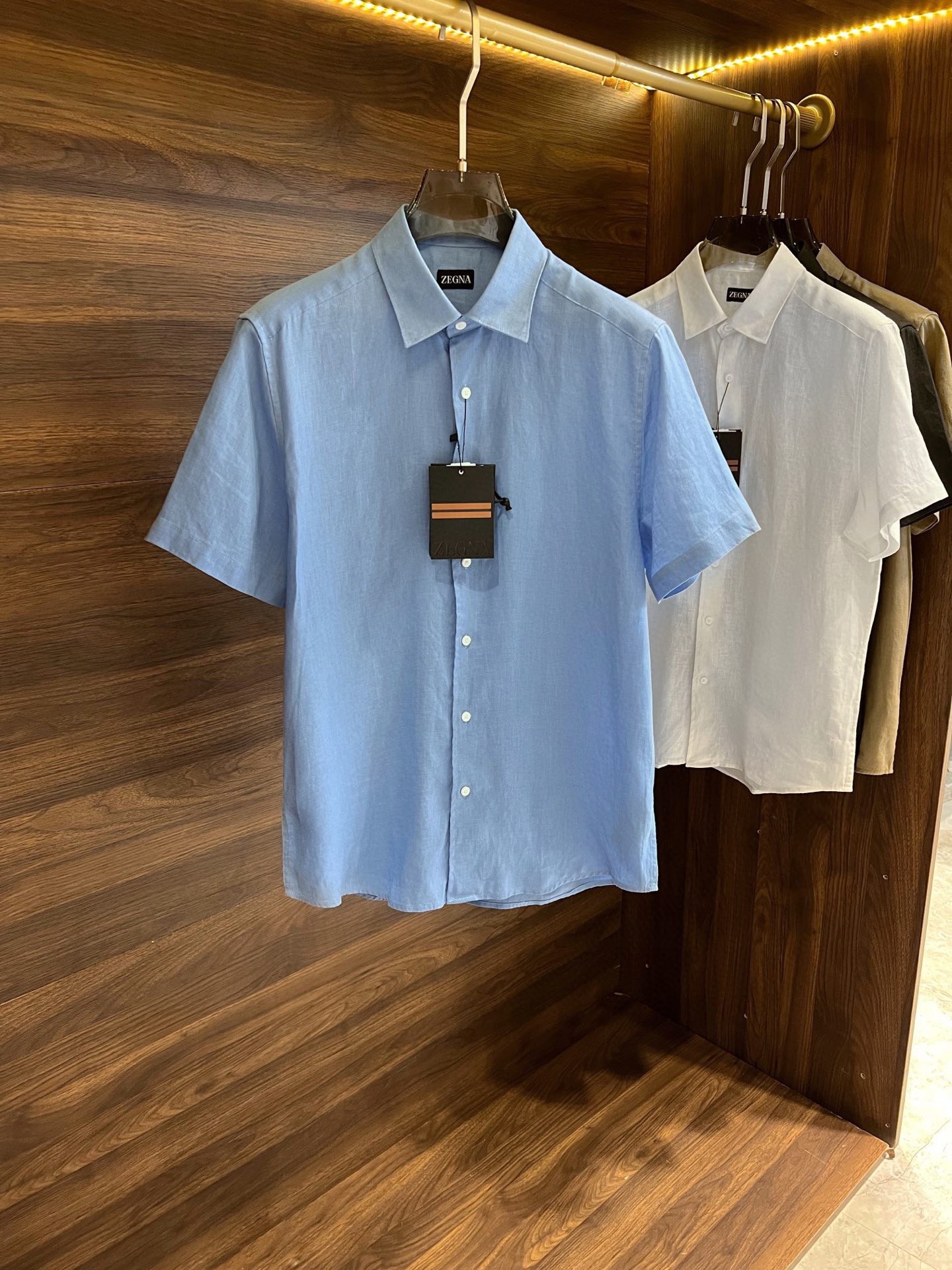 Zegna Linen Short-Sleeve Shirt - Breathable, Lightweight, Casual Style 2 i1751969252821 6101 0 0