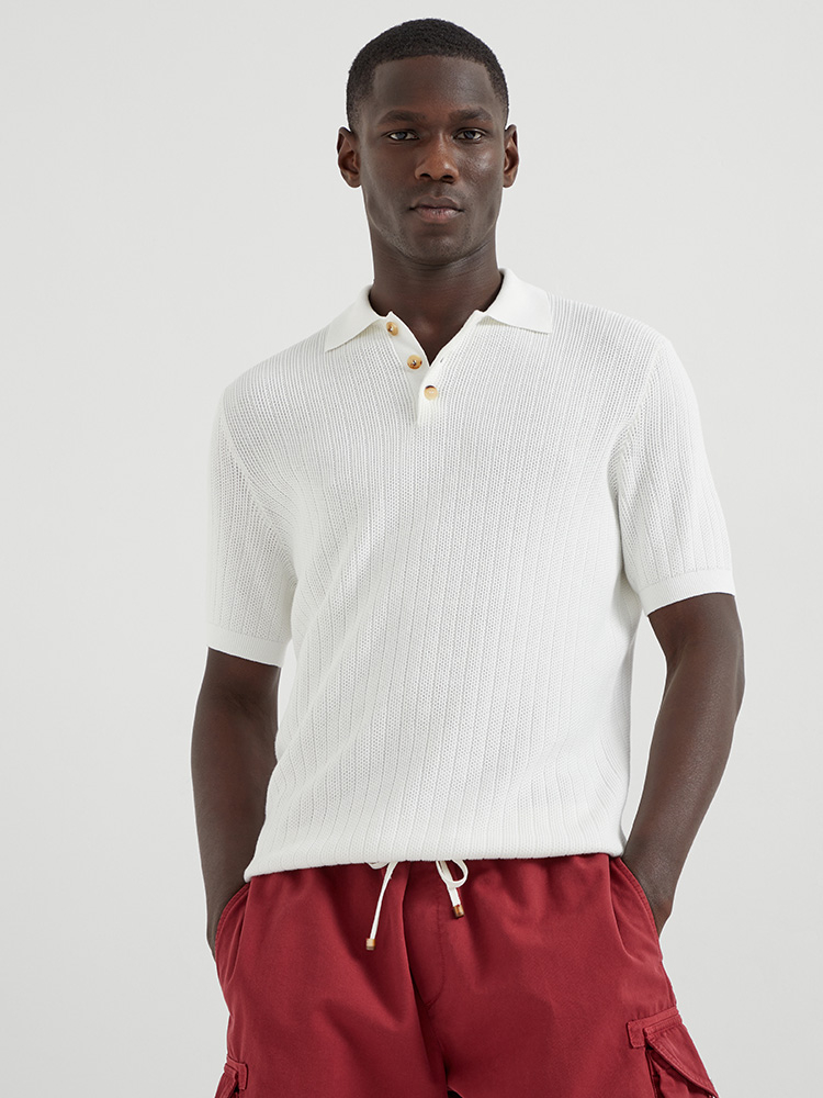 New#🟥Brunello Cucinelli 早秋针织翻领Polo衫，意大利工艺镌刻的优雅时尚，优质的