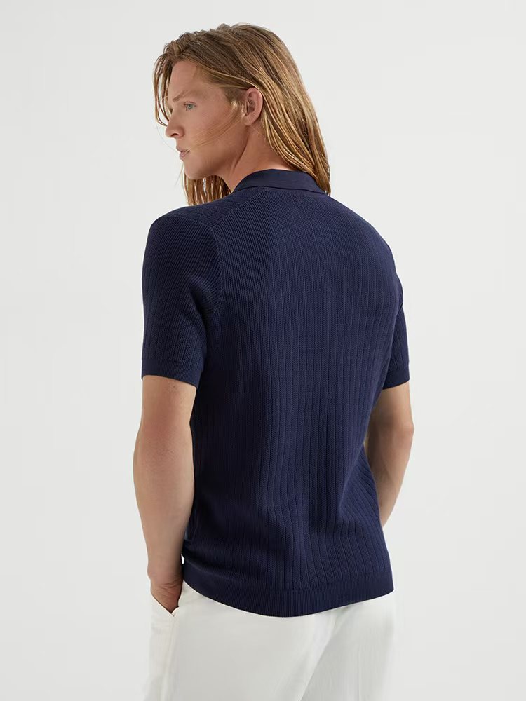 New#🟥Brunello Cucinelli 早秋针织翻领Polo衫，意大利工艺镌刻的优雅时尚，优质的