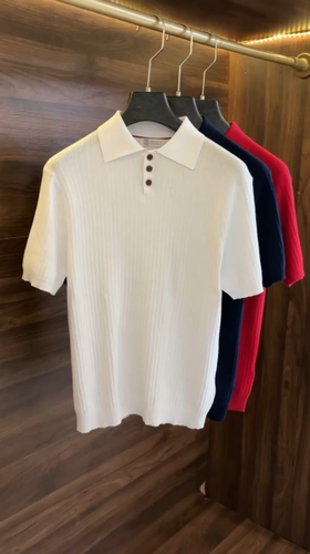New#🟥Brunello Cucinelli 早秋针织翻领Polo衫，意大利工艺镌刻的优雅时尚，优质的