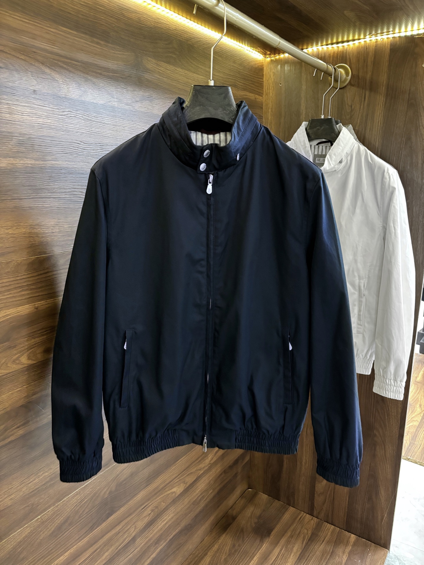 New#🟥 Brunello Cucinelli BC 意大利 老钱风 100%棉立领双扣拉链夹克外套，