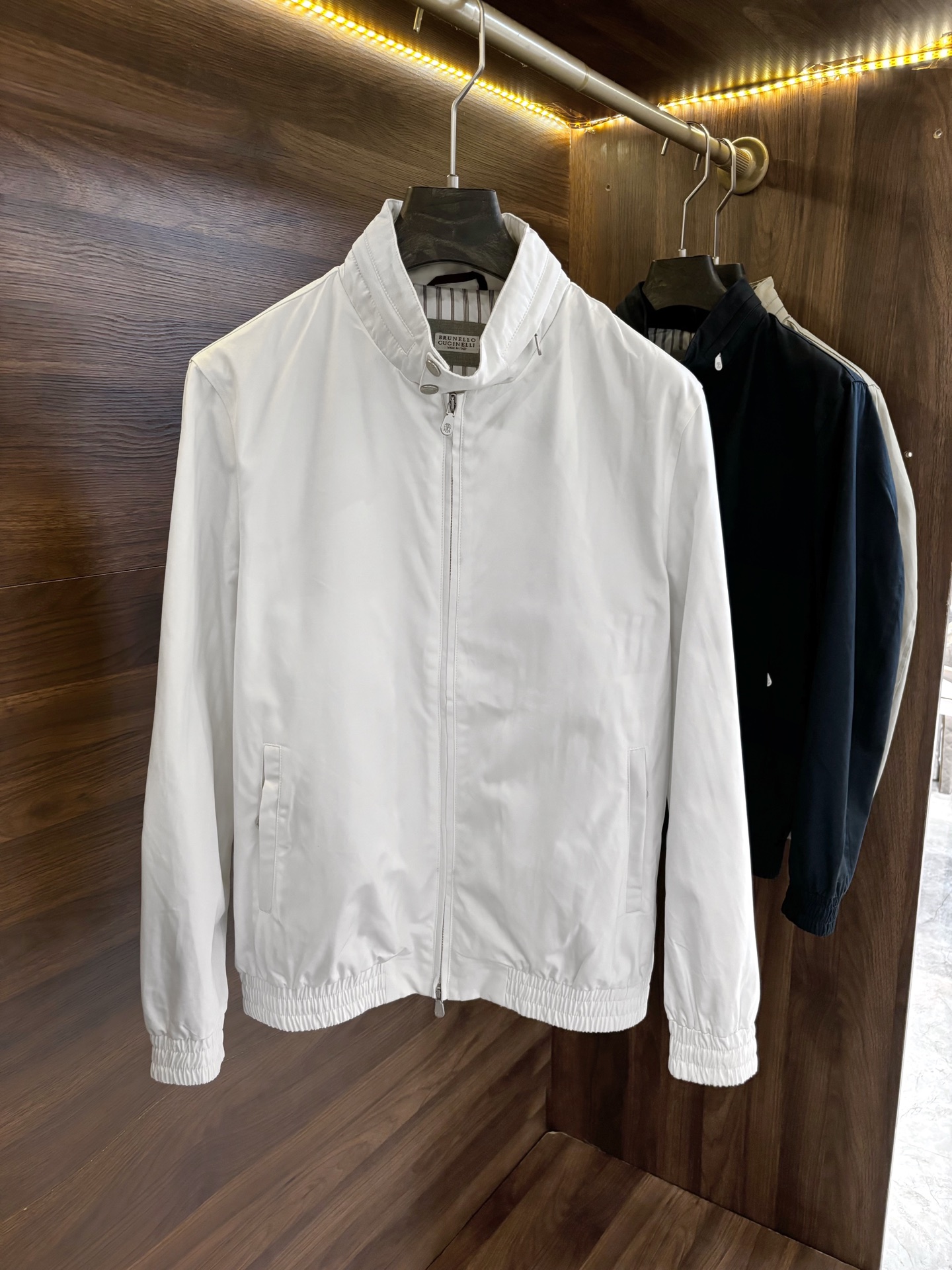 New#🟥 Brunello Cucinelli BC 意大利 老钱风 100%棉立领双扣拉链夹克外套，